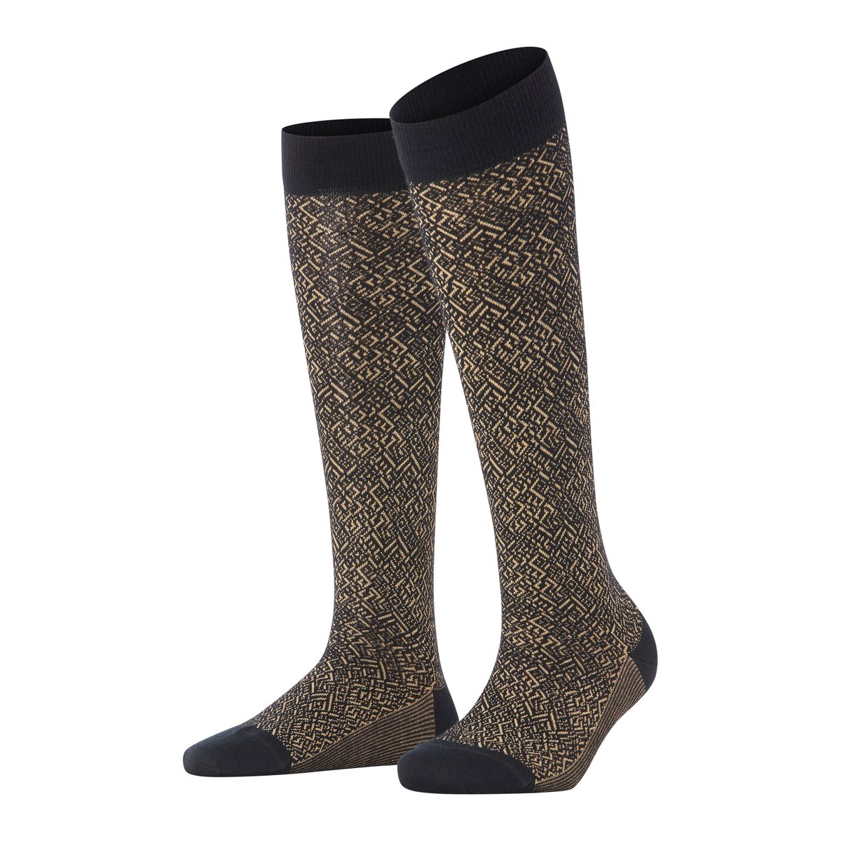 Mi-bas Snow Glitter noir, FALKE
