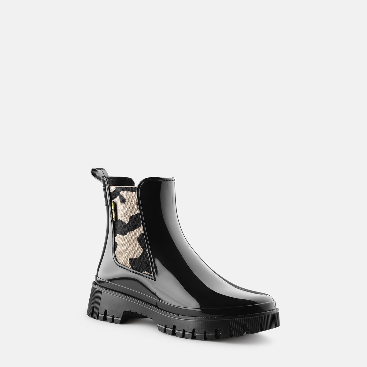 Bottines vegan avec élastique à motif MYLO noire, LEMON JELLY