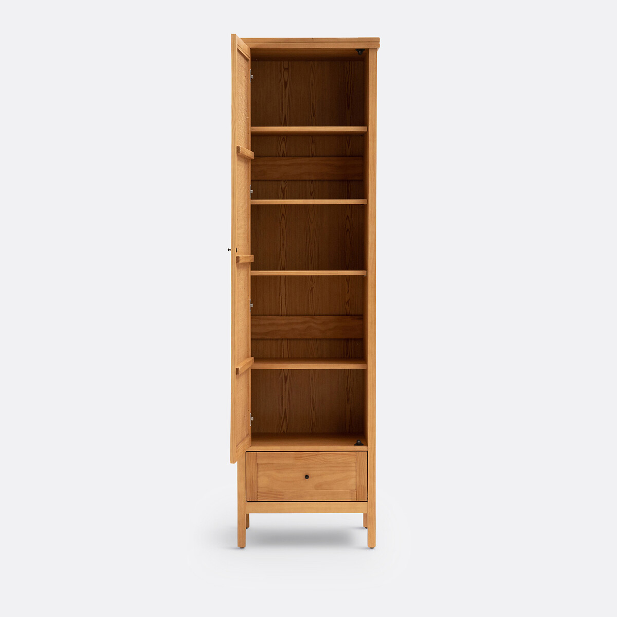 Armoire 1 porte pin massif et cannage, Gabin naturel, LA REDOUTE INTERIEURS