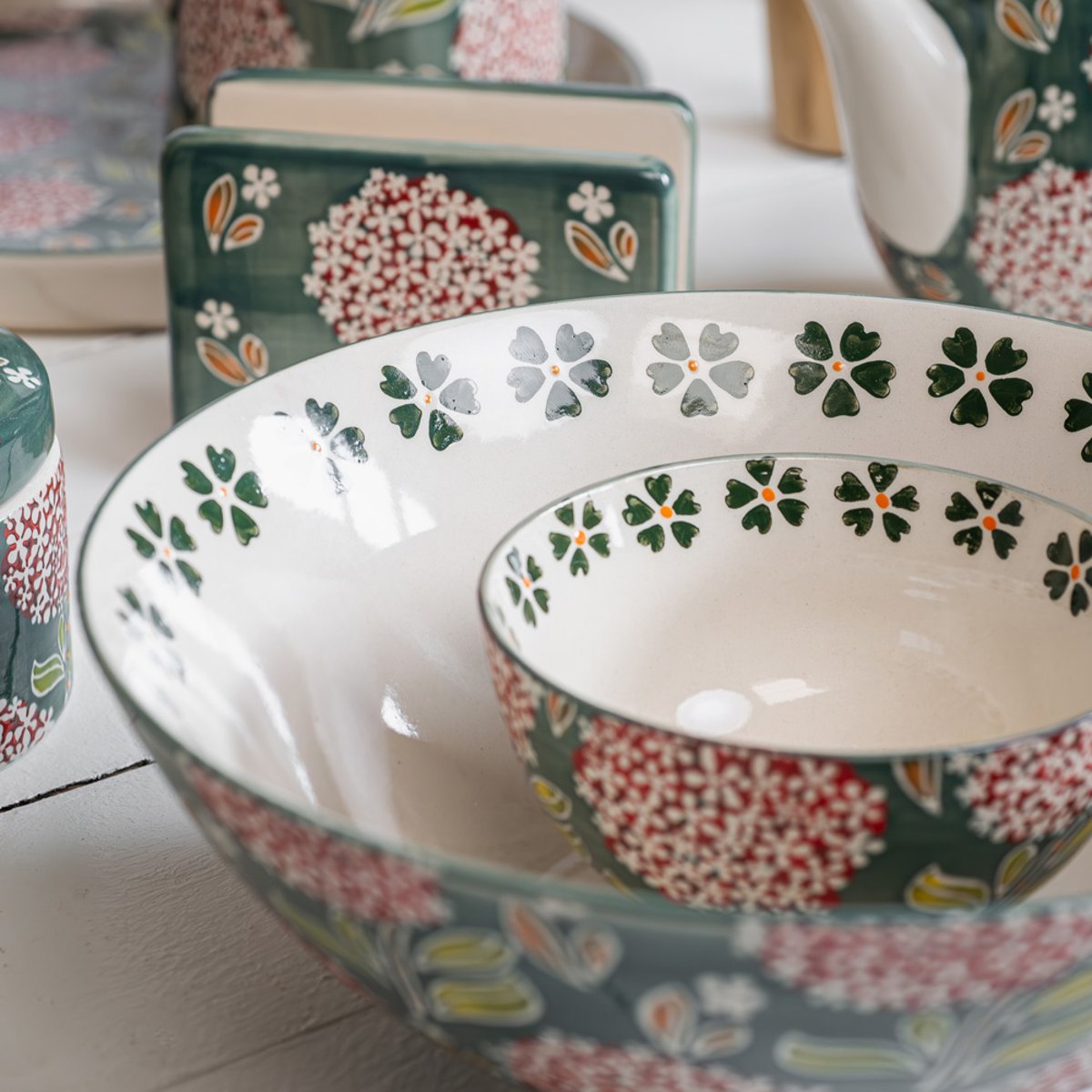 Saladier 23 cm Cottage vert, TABLE PASSION