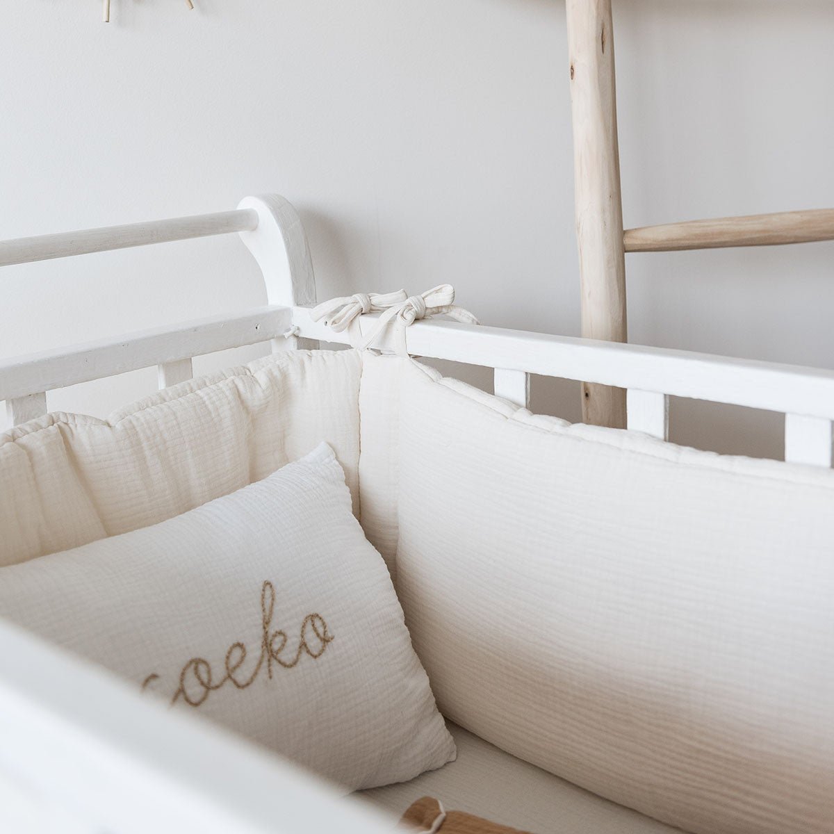 Tour de lit gaze de coton - LES ESSENTIELS ecru, COCOEKO