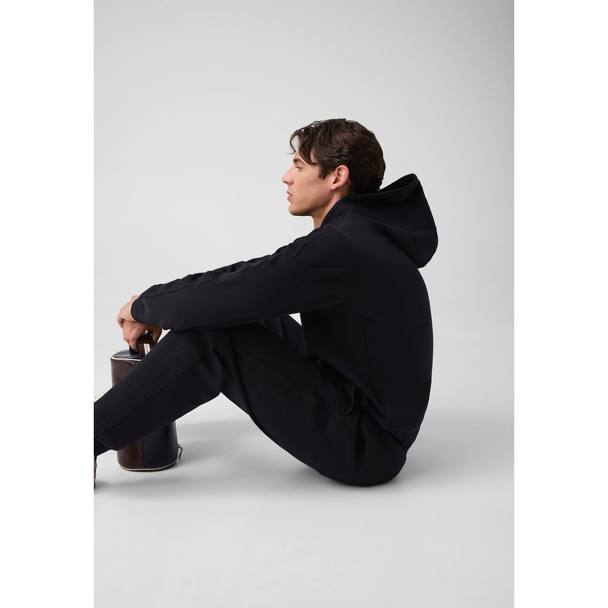 Sweatshirt Avec Bandes Latérales noir, GUESS