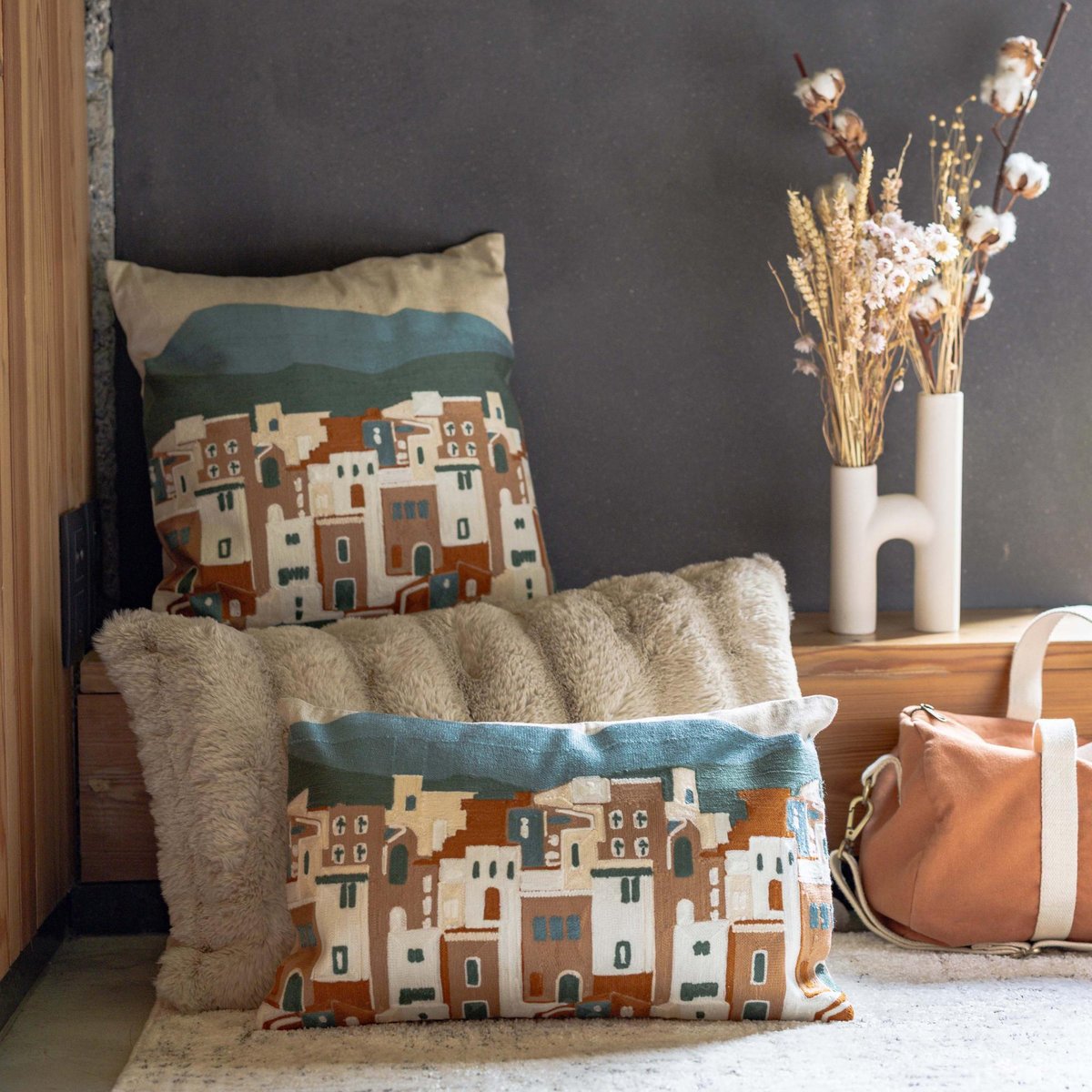 Coussin Astrid naturel, VIVARAISE