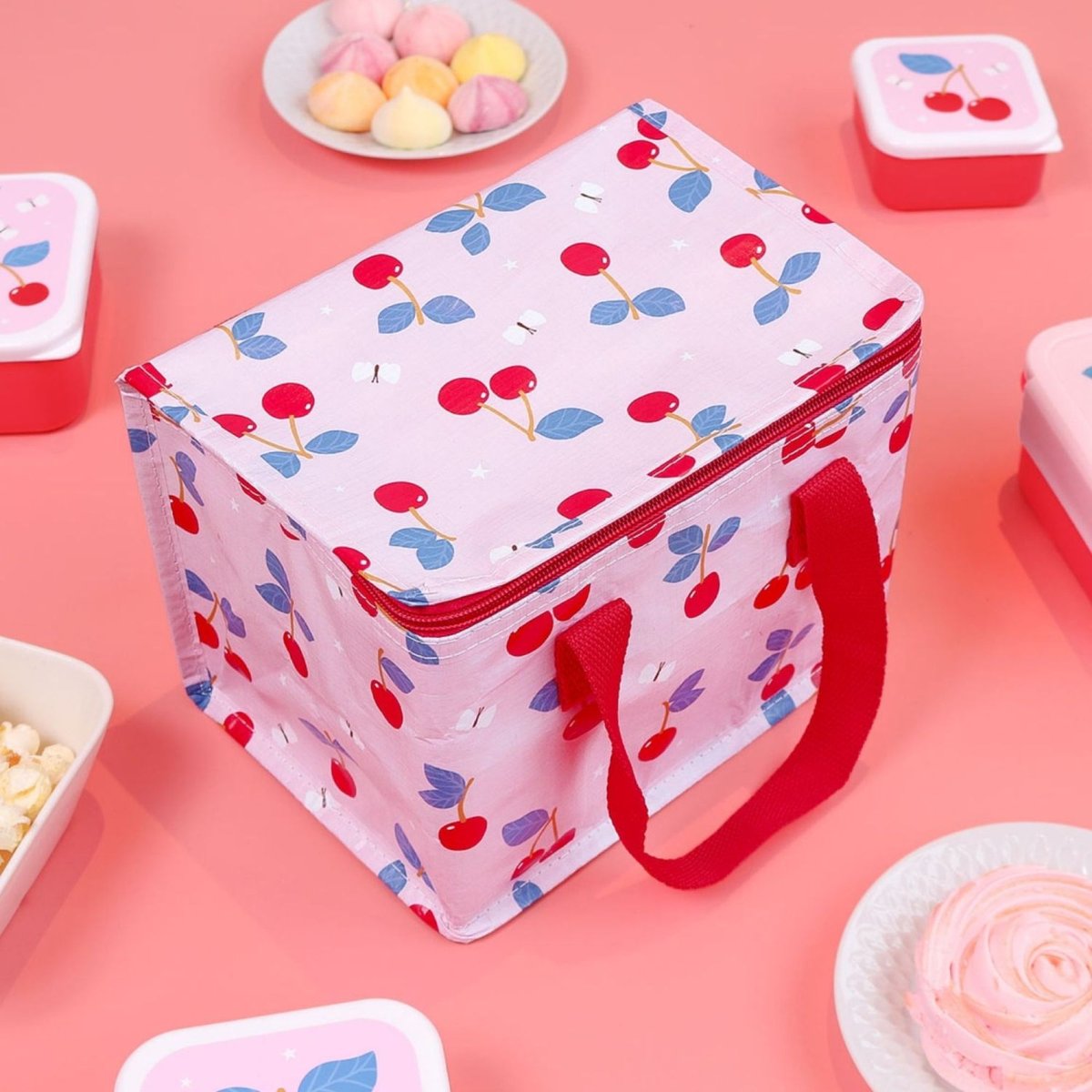 Sac repas isotherme enfant 5,5 L rose cerises, A LITTLE LOVELY COMPANY