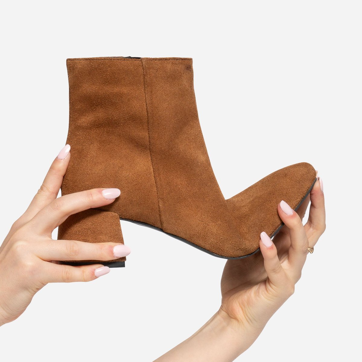 Boots À Talon en cuir SHELBY camel, ERAM