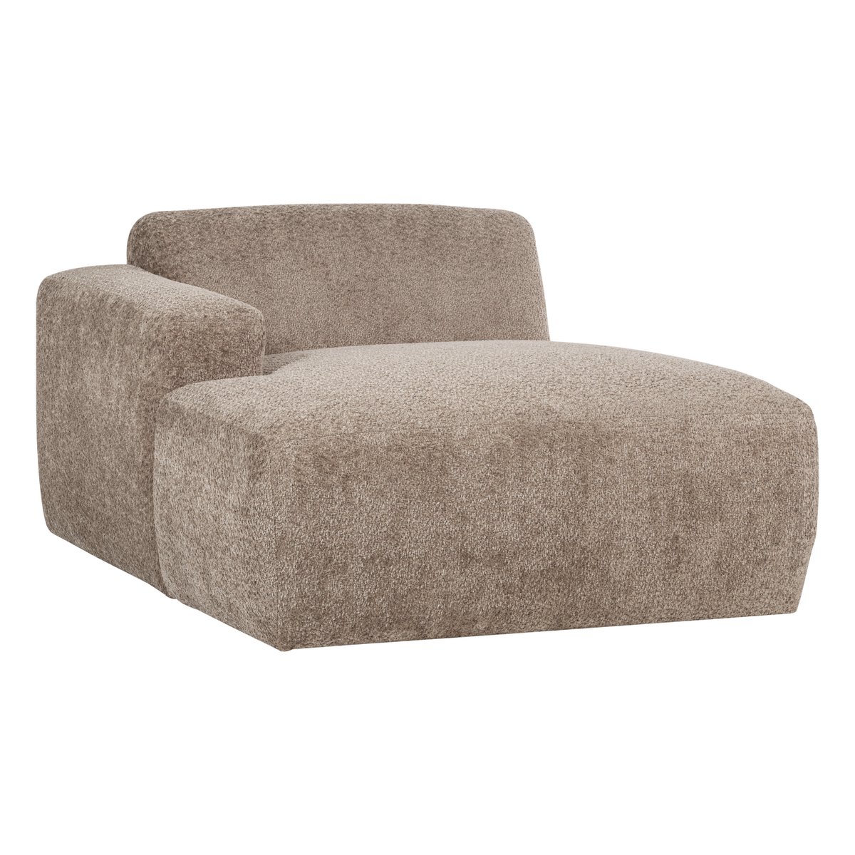 Élément chaise longue gauche laine MOJO BASE sable foncé, WOOOD