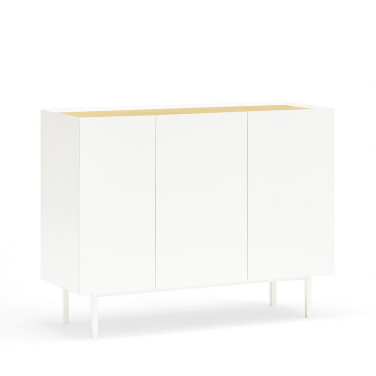 Buffet en bois 3 portes 3 tiroirs L110cm- ARISTA blanc, TEULAT