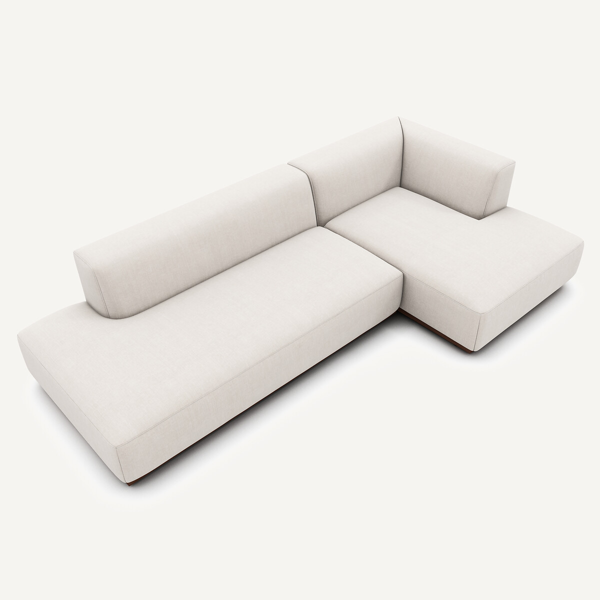 Canapé d'angle droit XL, en coton et lin, JACOPO beige, AM.PM