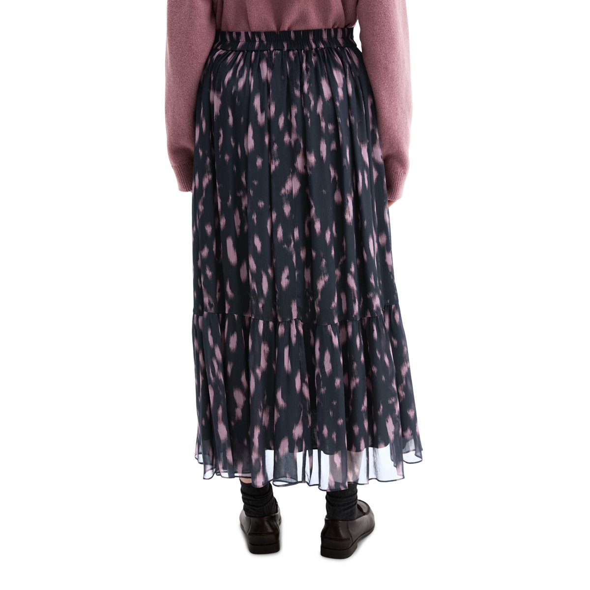 Jupe plissée, coupe classique en viscose pure noir, MARC O'POLO