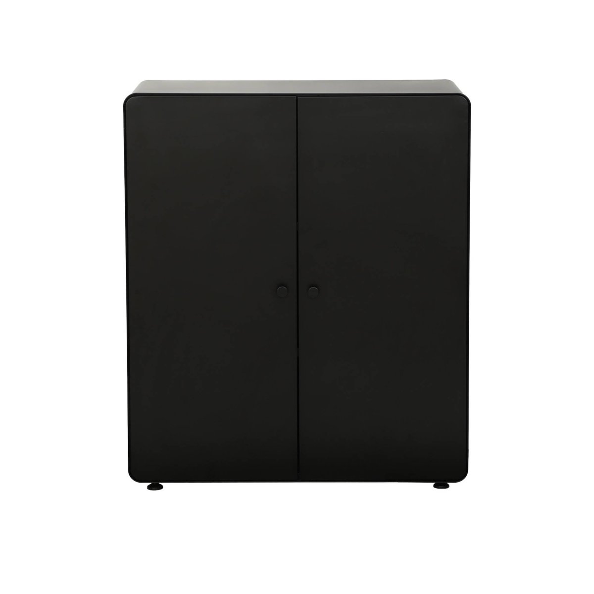 Commode armoire métal 2 portes TRIBECA noir, SWEEEK