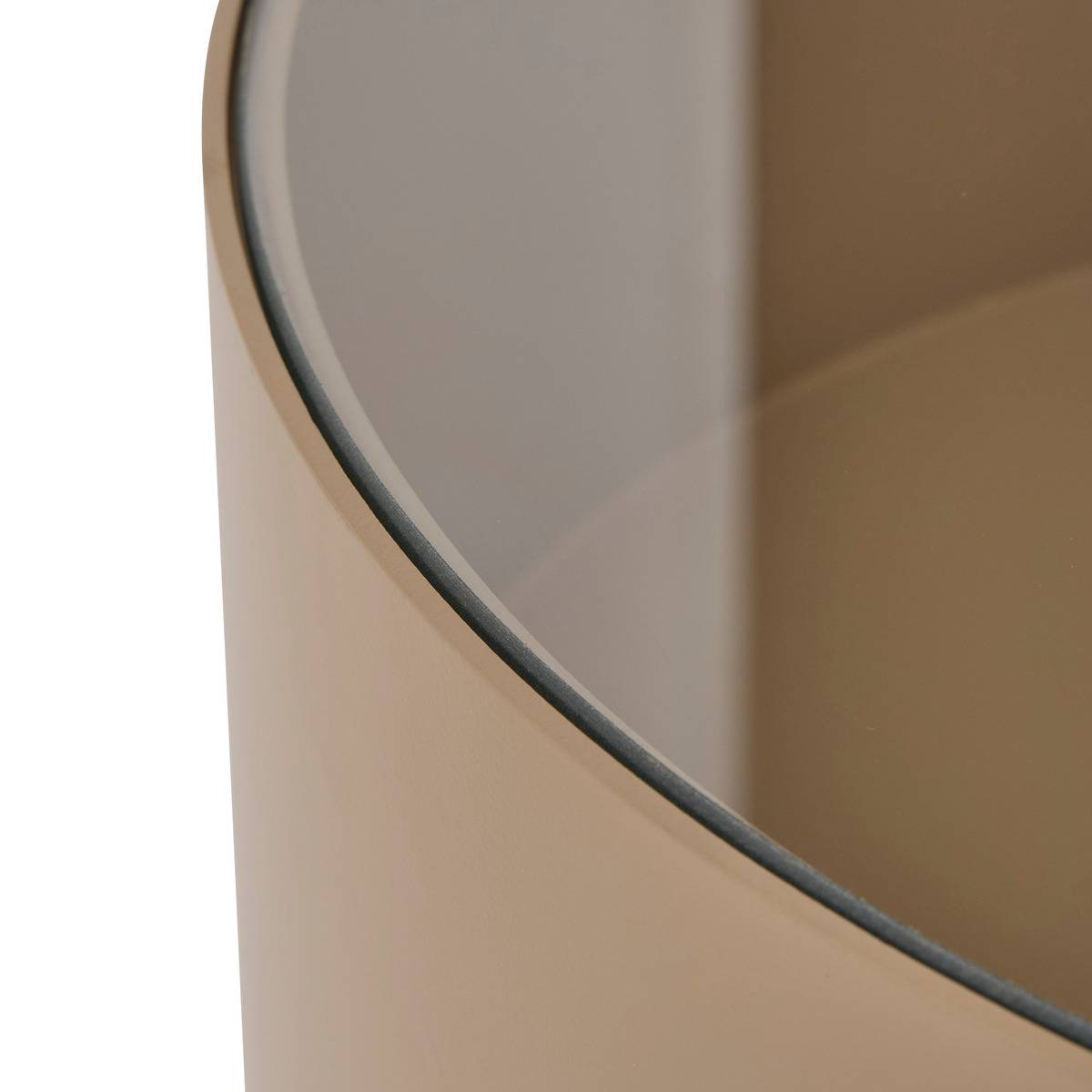 Table d’appoint avec coffre plateau amovible verre trempé KARUN moccha, ATMOSPHERA