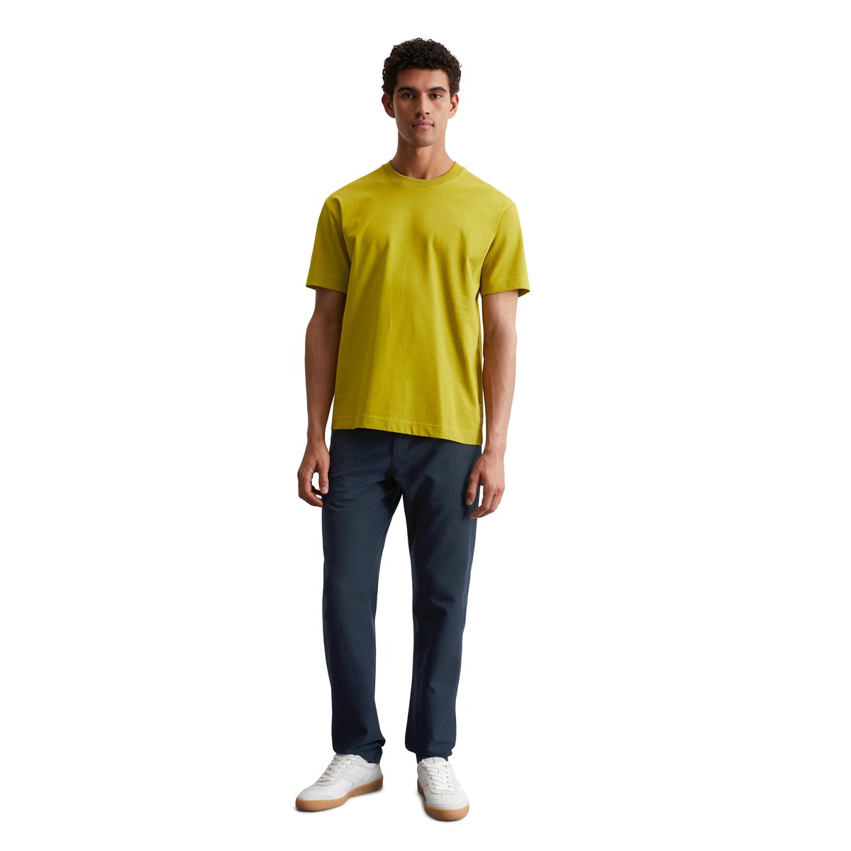 T-shirt relaxed en jersey de coton bio épais vert clair, MARC O'POLO