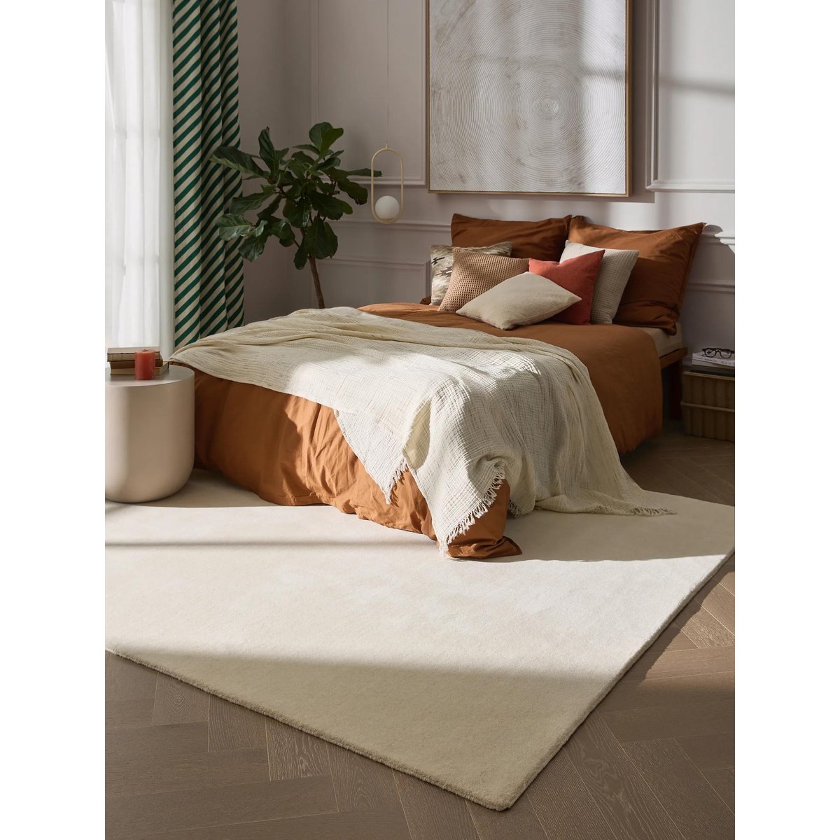 Tapis de laine tissé main VERA crème, BENUTA 