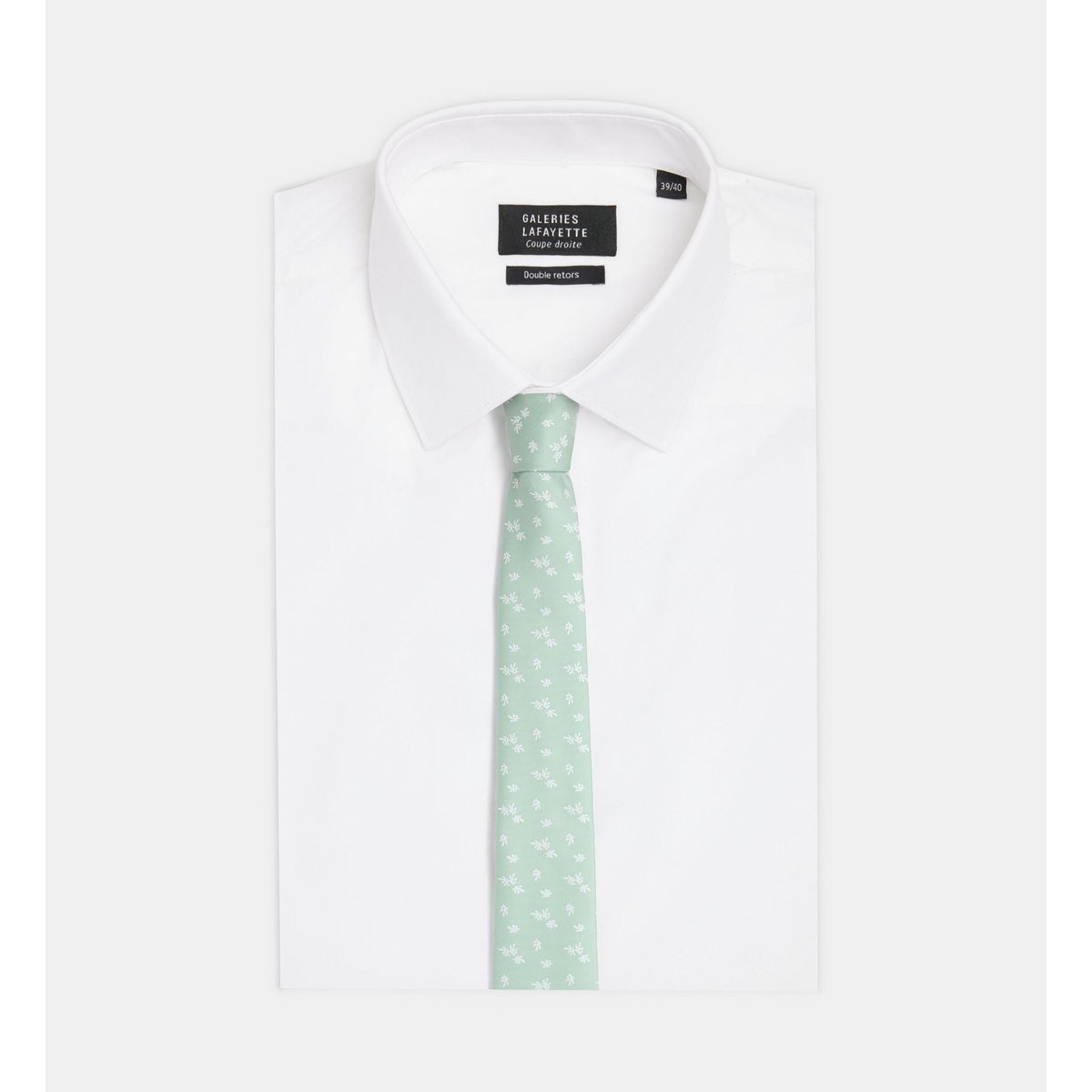 Cravate cv mifloral vert clair, GALERIES LAFAYETTE