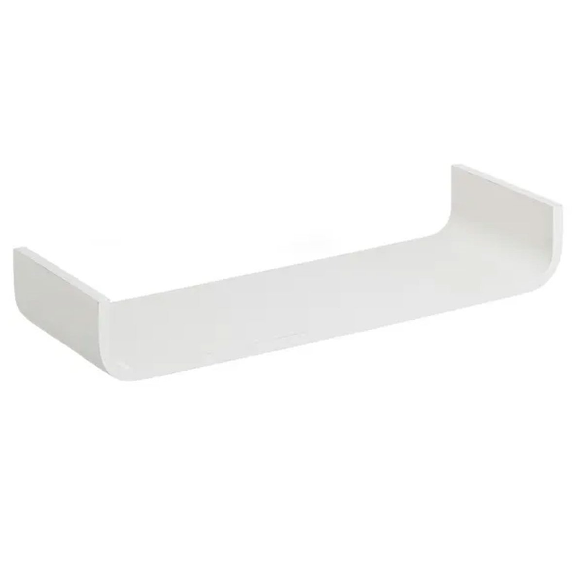 Étagère murale courbée bois blanc 60x20x10cm blanc, WADIGA