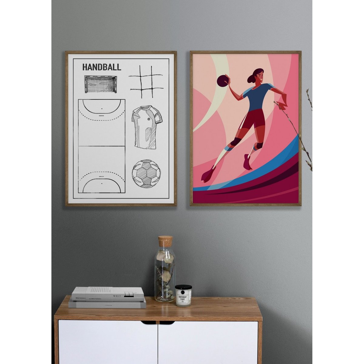 Affiche Handball blanc, L'AFFICHERIE