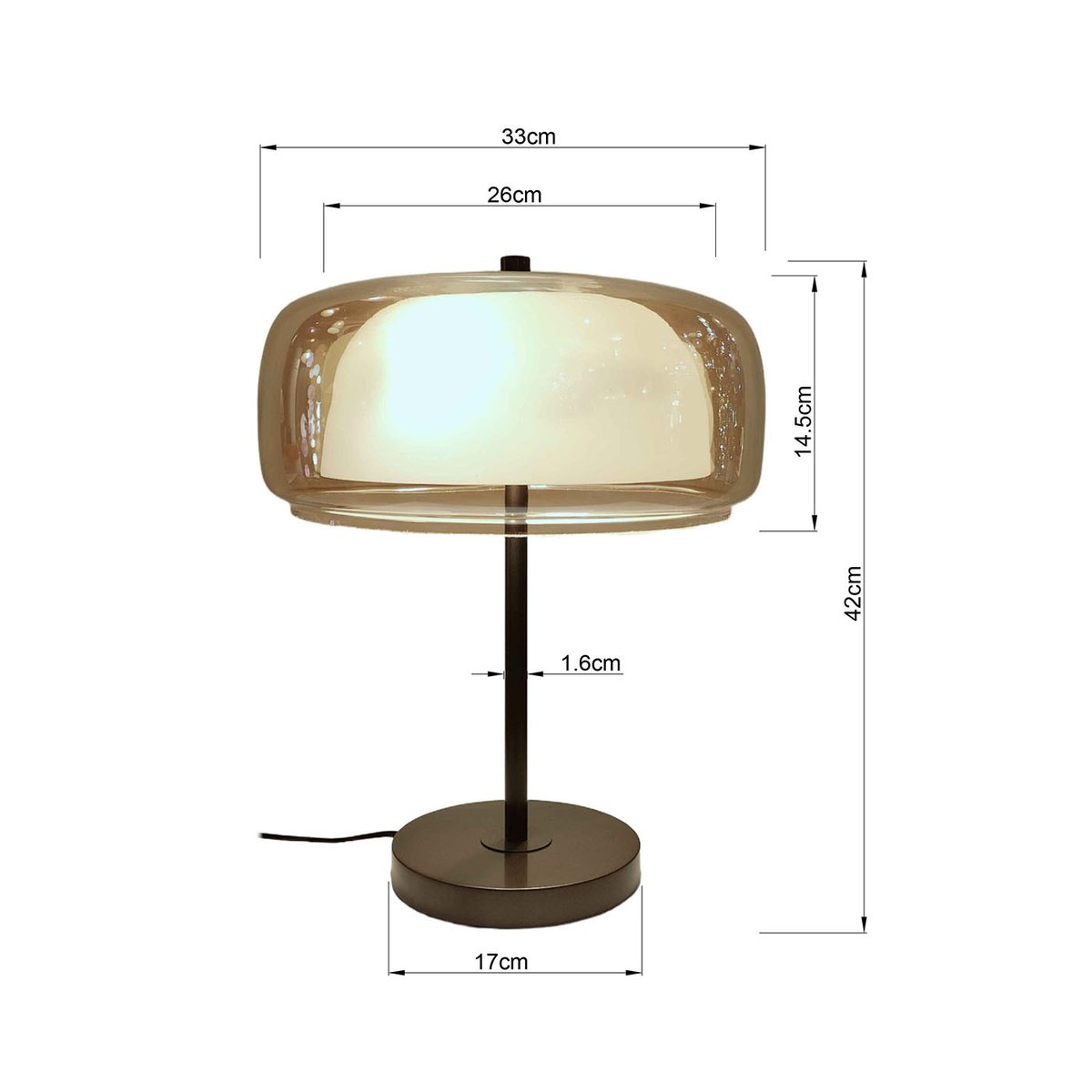 Lampe en acier et verre, SHIELD beige, KARE DESIGN