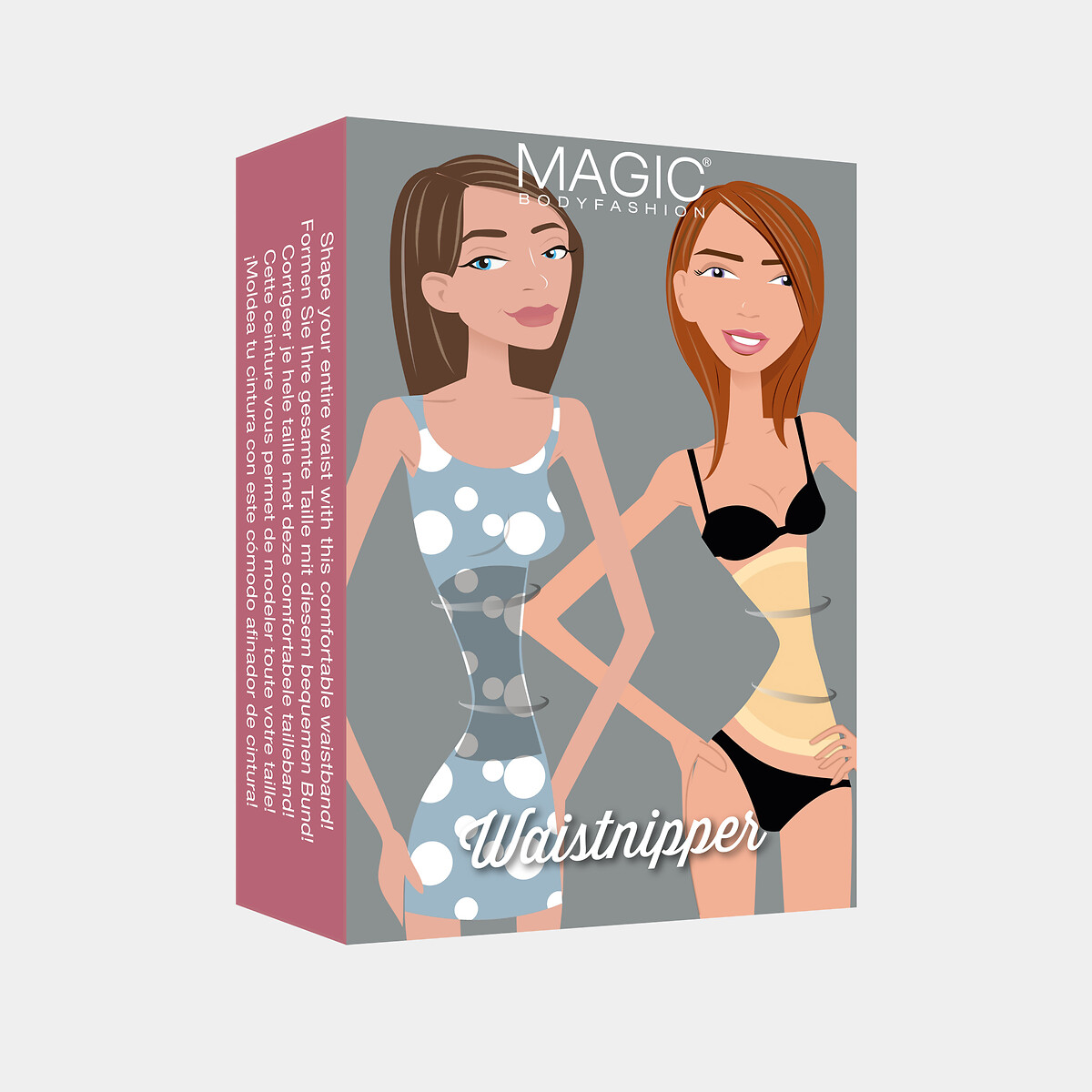 Taillehouder, zo aan te trekken Waistnipper zwart, MAGIC BODYFASHION
