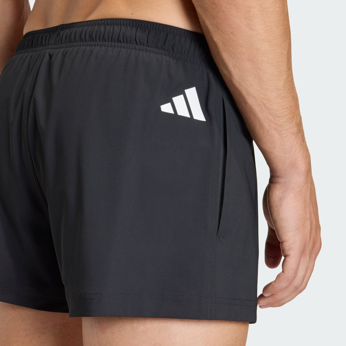 Short De Natation Maille Stretch Logo 7,6 Cm Short De Natation Maille Stretch Logo 7,6 Cm black / white, ADIDAS SPORTSWEAR