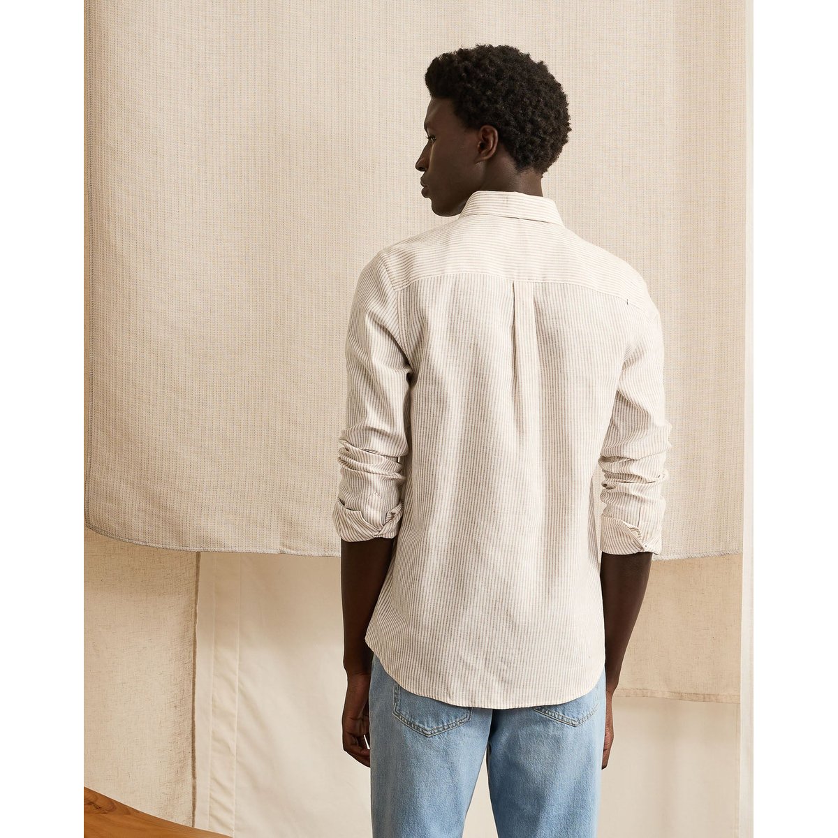 Chemise IVOY crème et beige clair, FAGUO