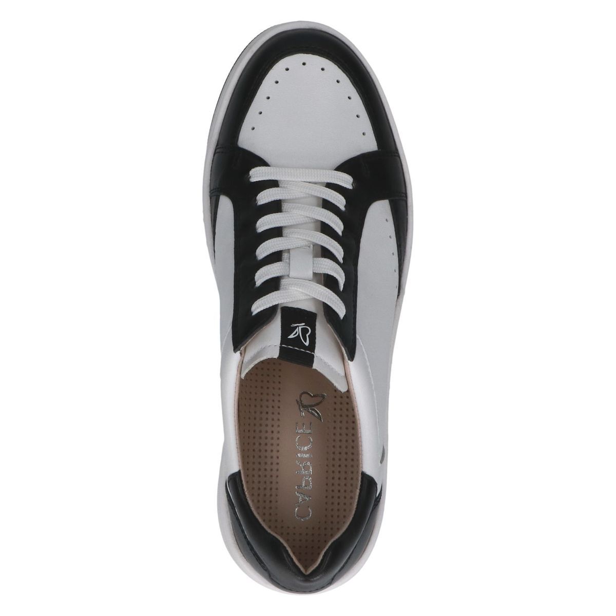 Basket en cuir blanc cassé, CAPRICE
