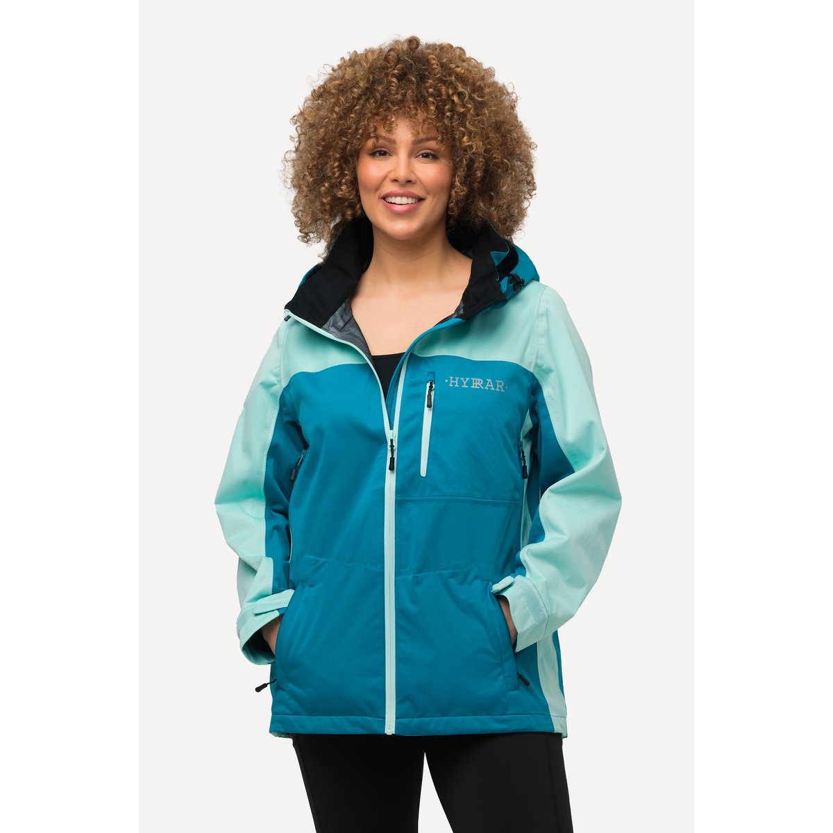 Veste technique HYPRAR, imperméable, capuche bleu turquoise, ULLA POPKEN
