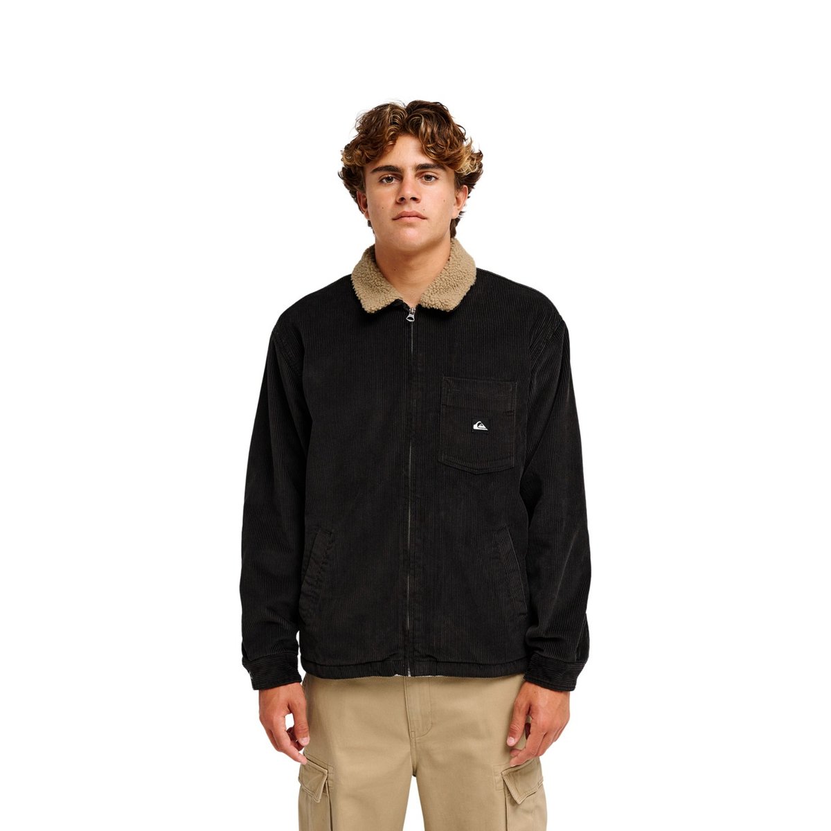 Veste Harrington DNA SHERPA HARRINGTON noir tarmac, QUIKSILVER