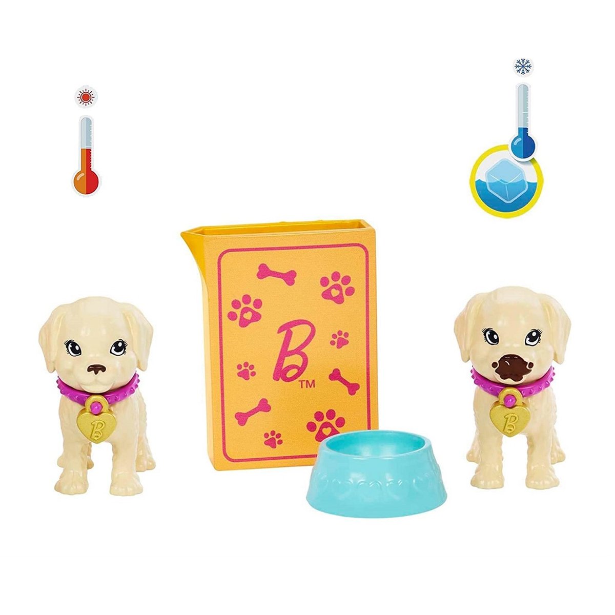 Set de jeu d'adoption de chiots avec poupée brunette multicolore, MATTEL