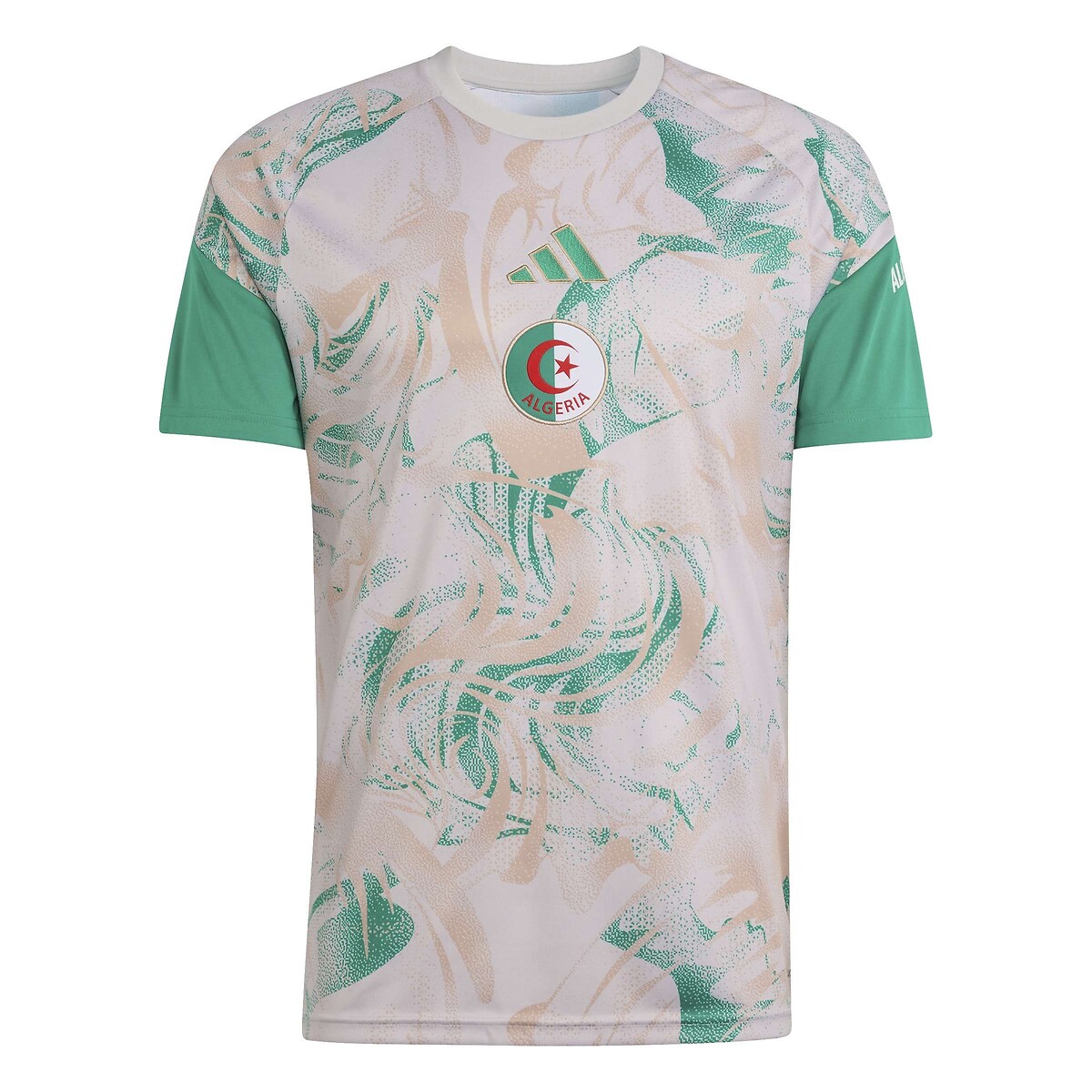 Aufwärmshirt Home Algerien, Weltmeisterschaft 2026 beige, adidas Performance