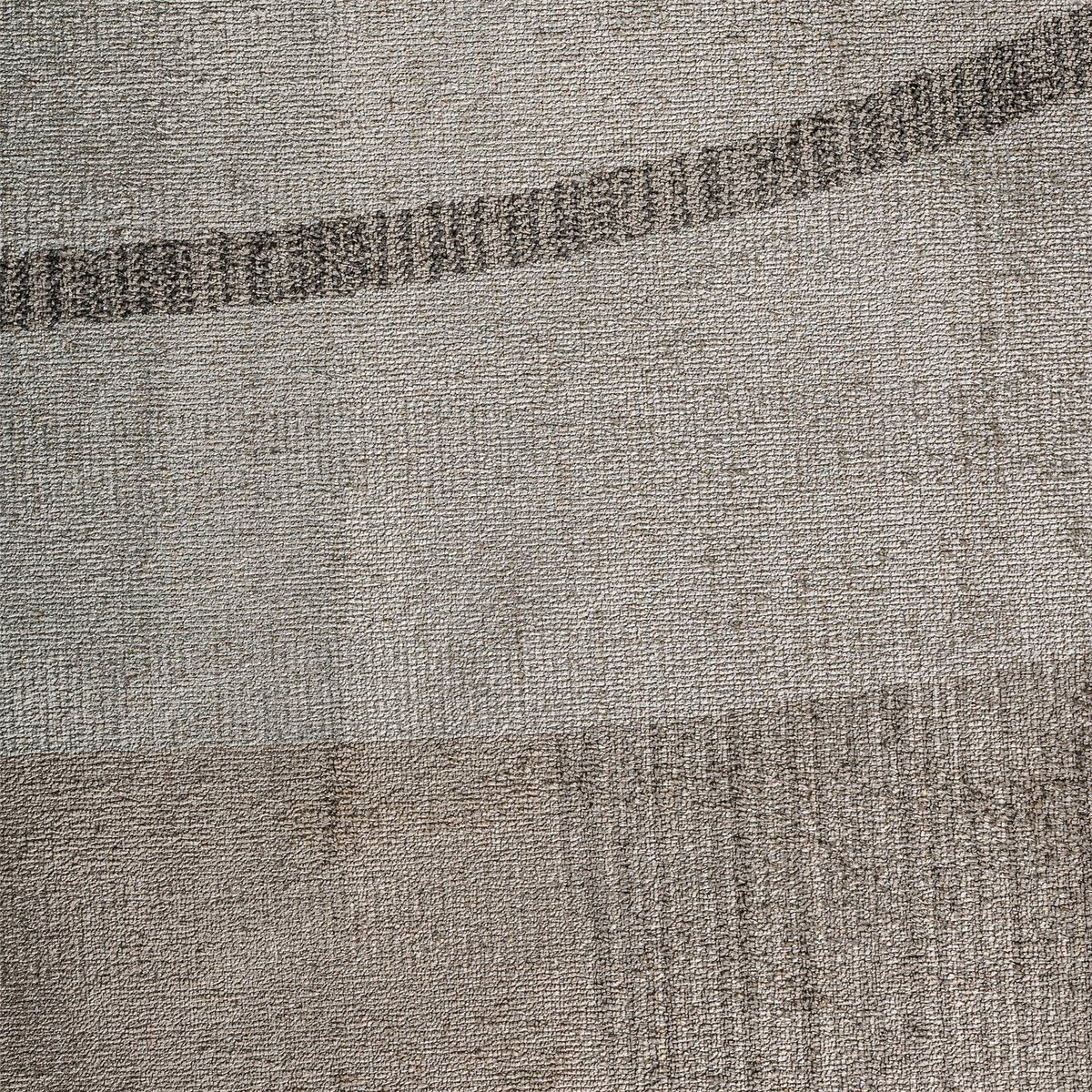 Tapis contemporain en viscose uni pour salon beige naturel lumineux, RECOLLECTION