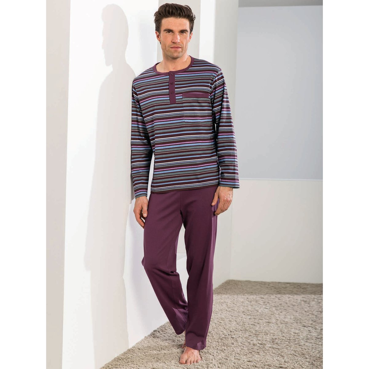 Pyjama rayé prune, DAXON