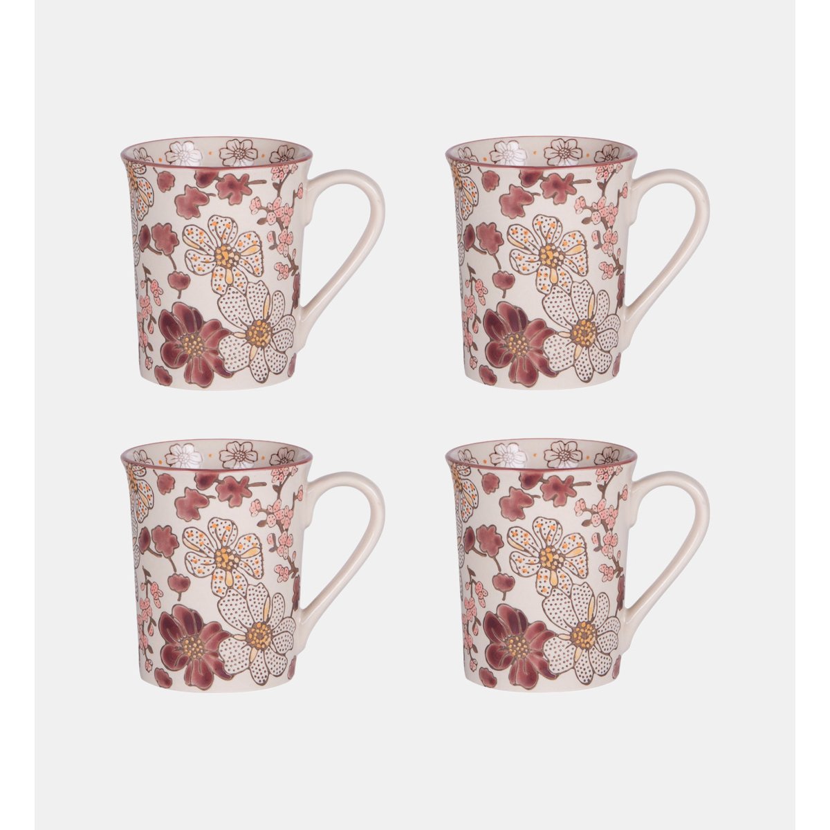 Coffret De 4 Mugs multicolore, TABLE PASSION