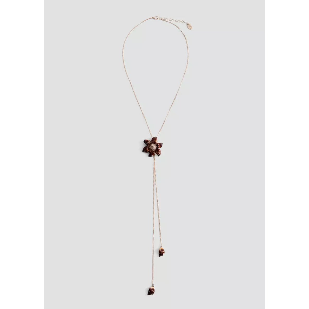 Collier double fleur or, MANGO