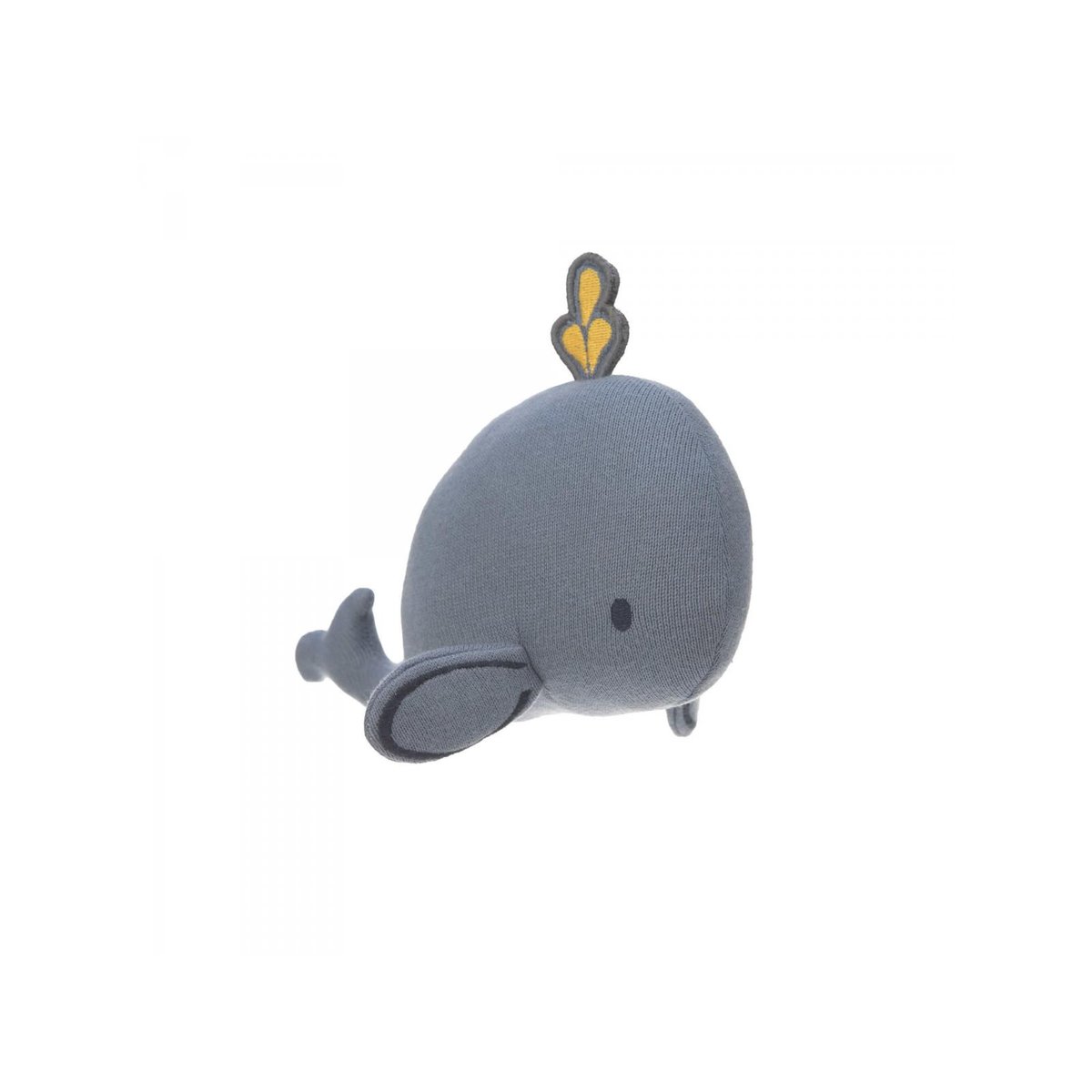 Hochet tricoté Little Water Baleine avec grelot / papier bruissant little water baleine, LASSIG