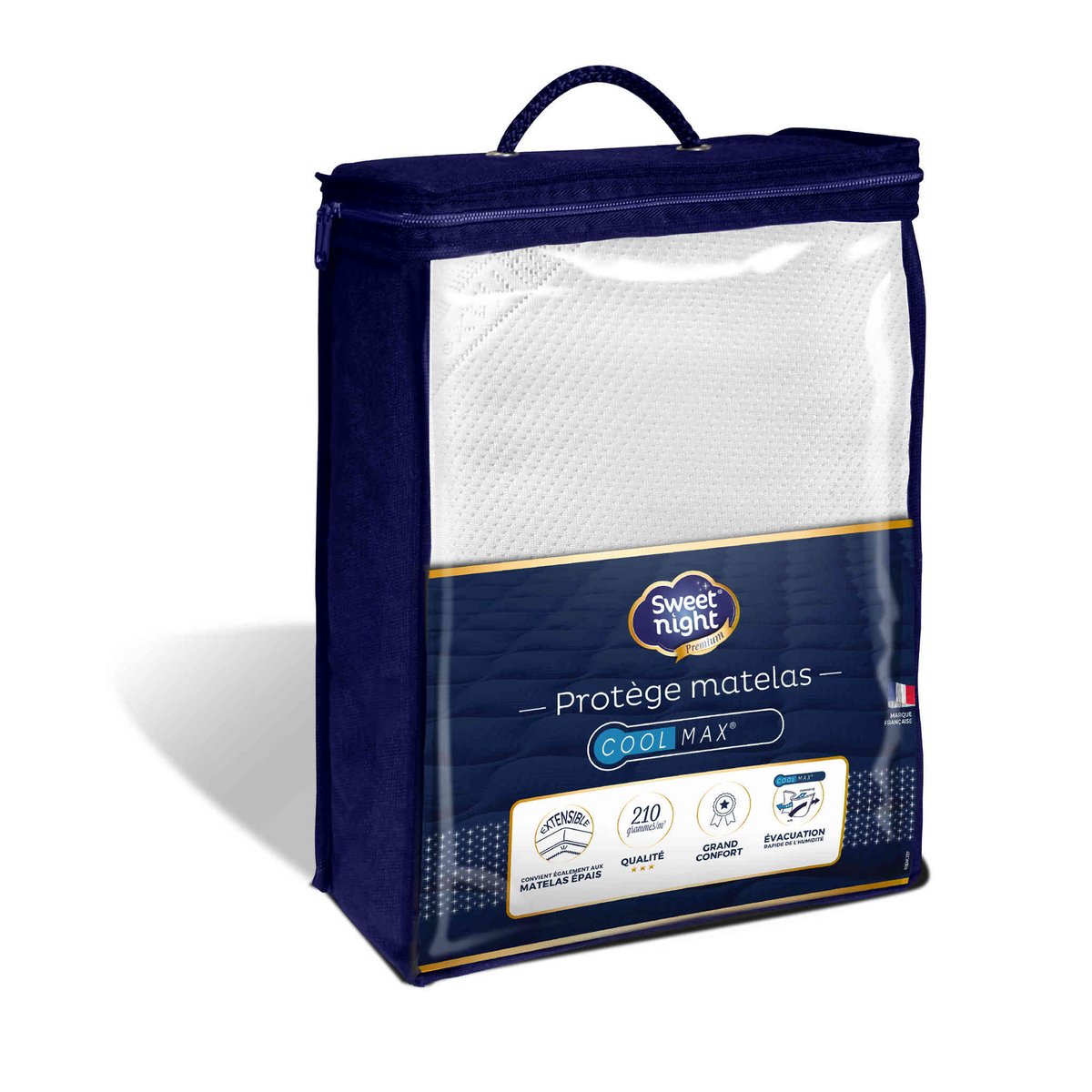 Protège matelas anti-transpirant respirant blanc, SWEET HOME
