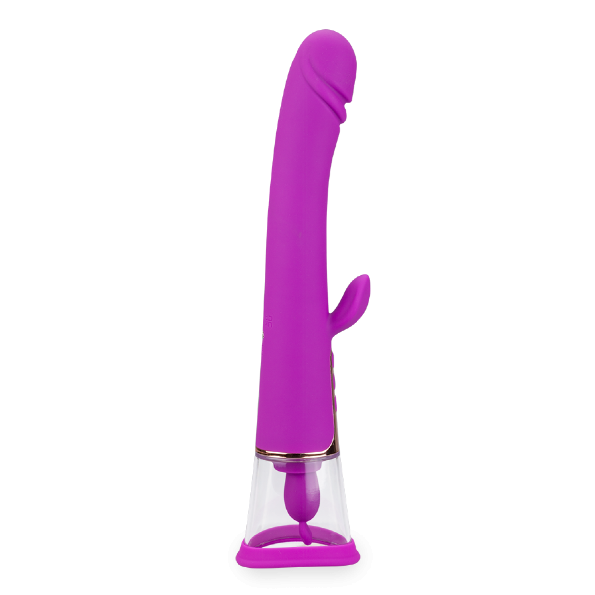 Vibromasseur puissant rabbit avec pompe à vagin Fine violet, LOVE AND VIBES