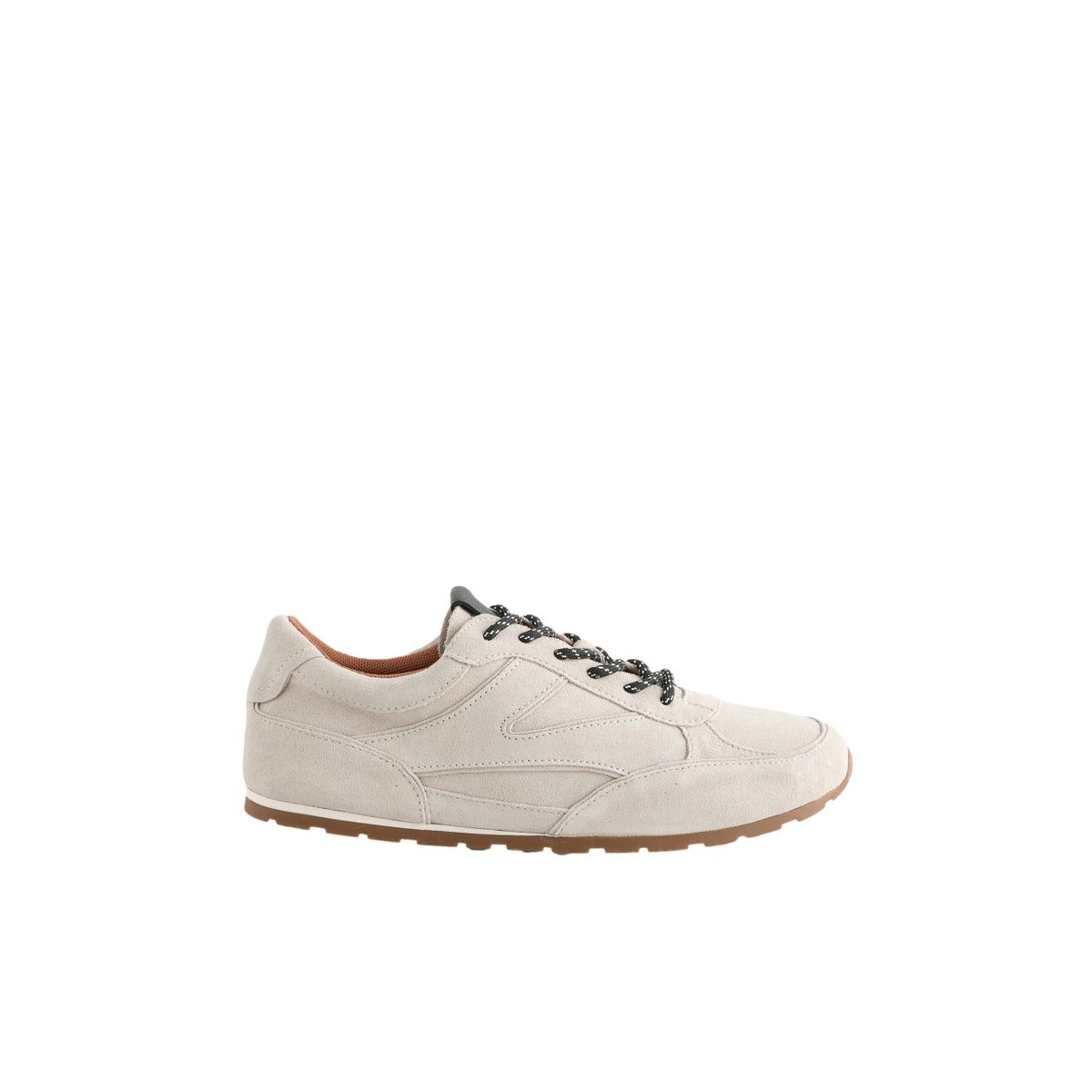 Baskets en cuir premium à lacets naturel, NEXT