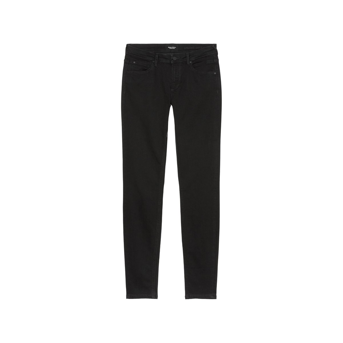 Jeans modèle Alva slim en mélange de coton bio stretch noir, MARC O’POLO DENIM