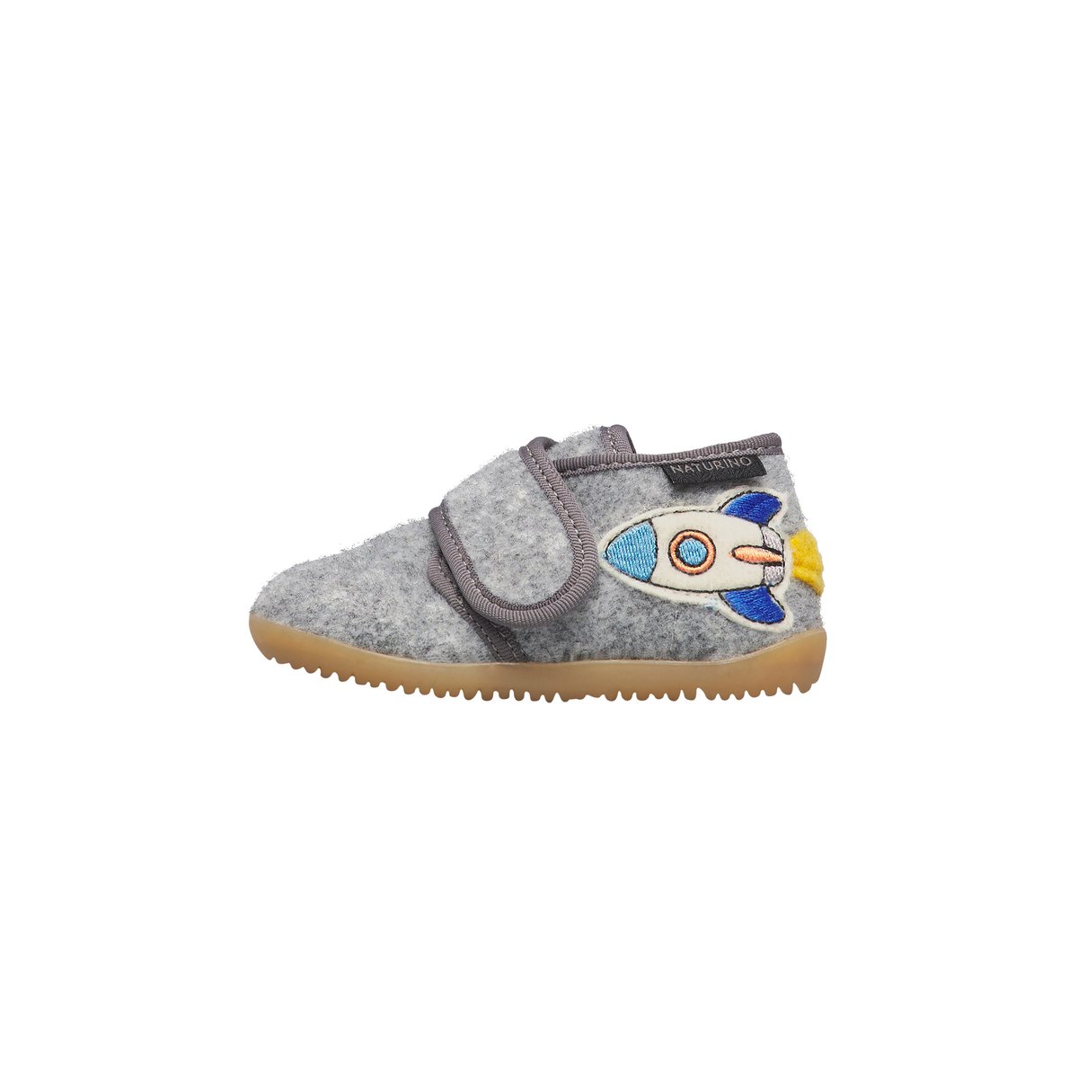 Pantoufles en tissu BEXO gris-, NATURINO