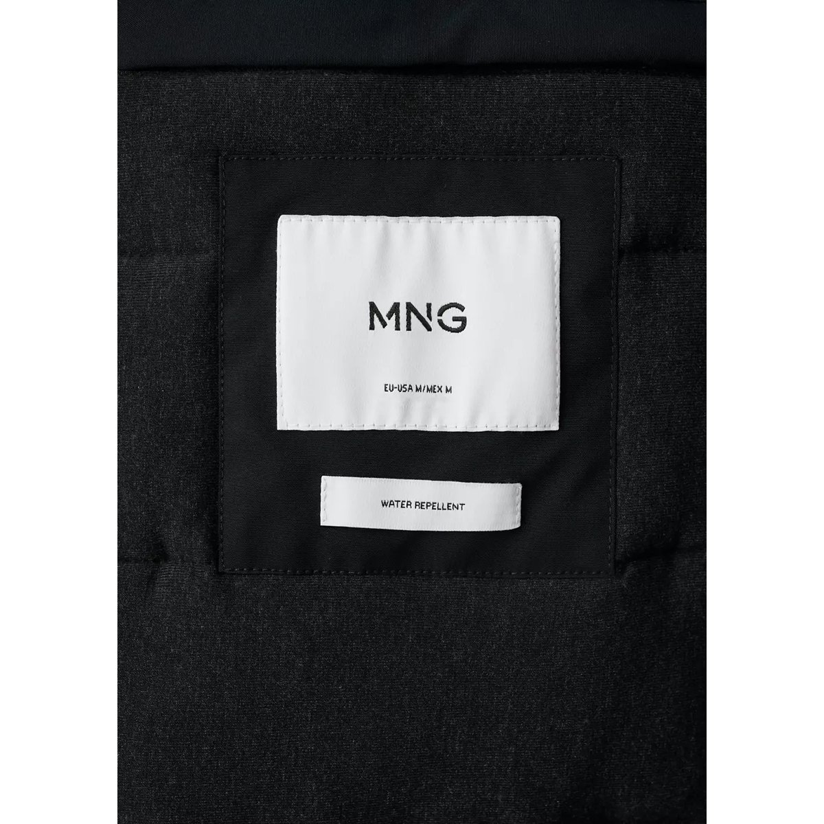 Blouson technique à capuche imperméable bleu nuit, MANGO MAN