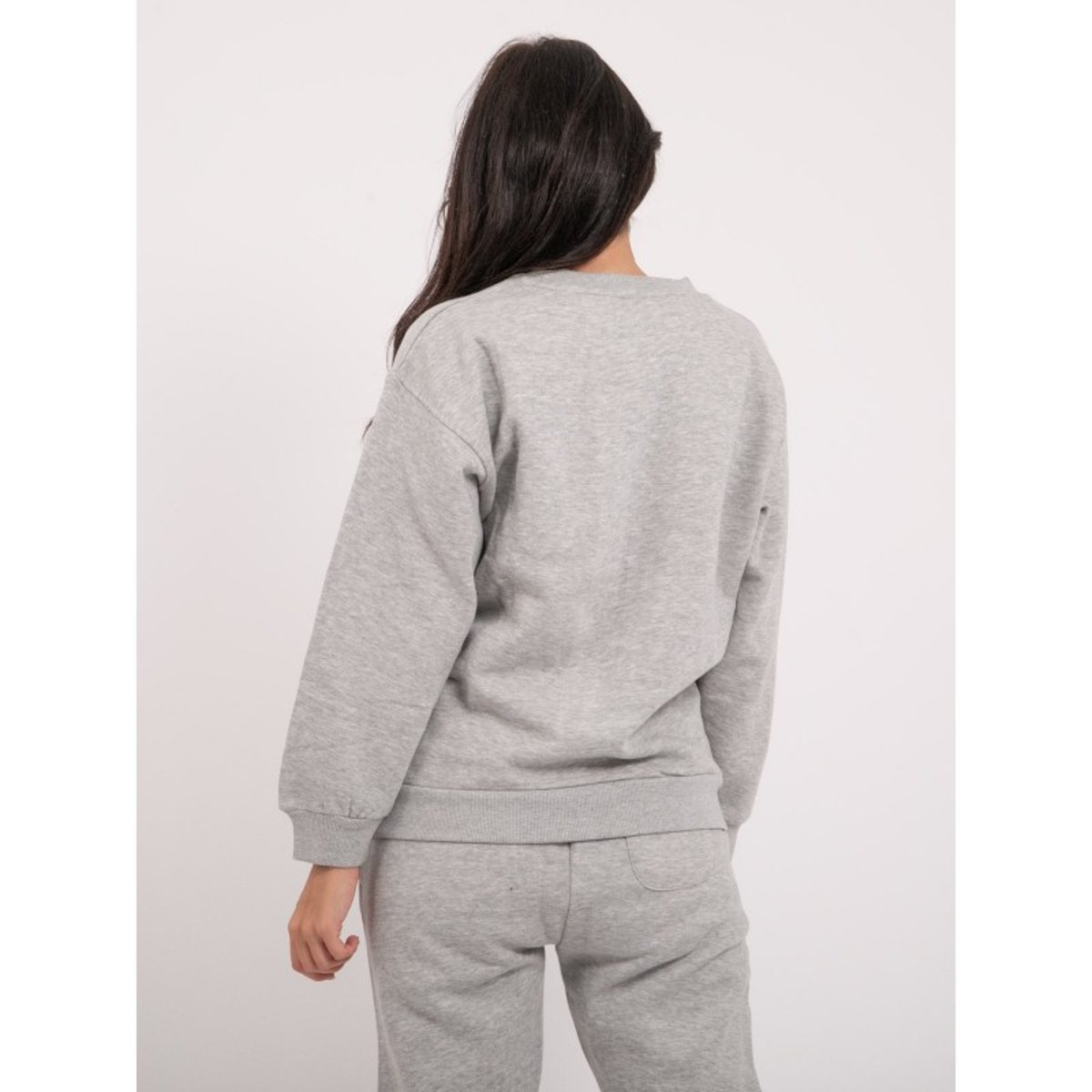 Sweatshirt Col Rond York gris, DONA LISA
