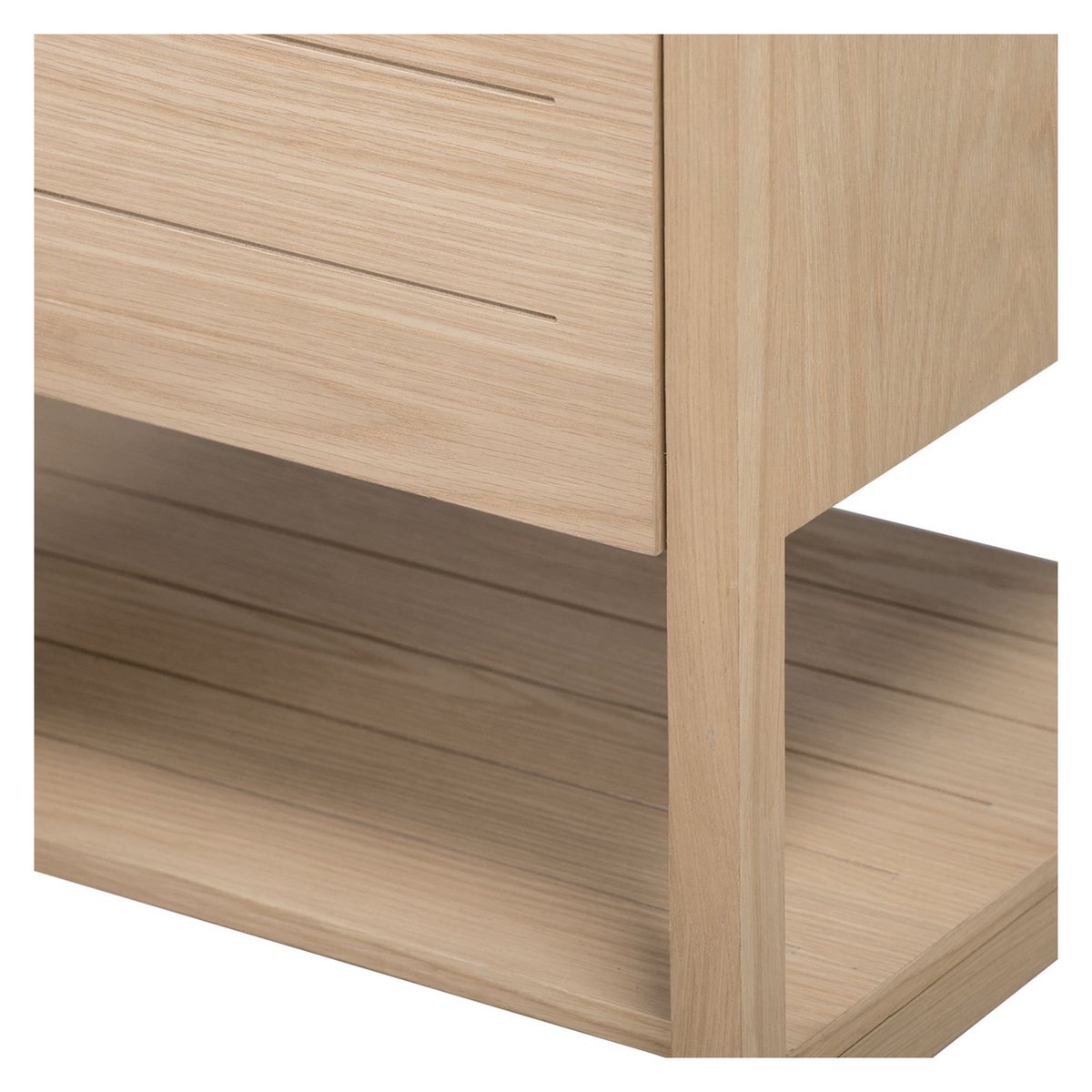 Meuble simple + miroir ATOLL bois clair, MOB IN