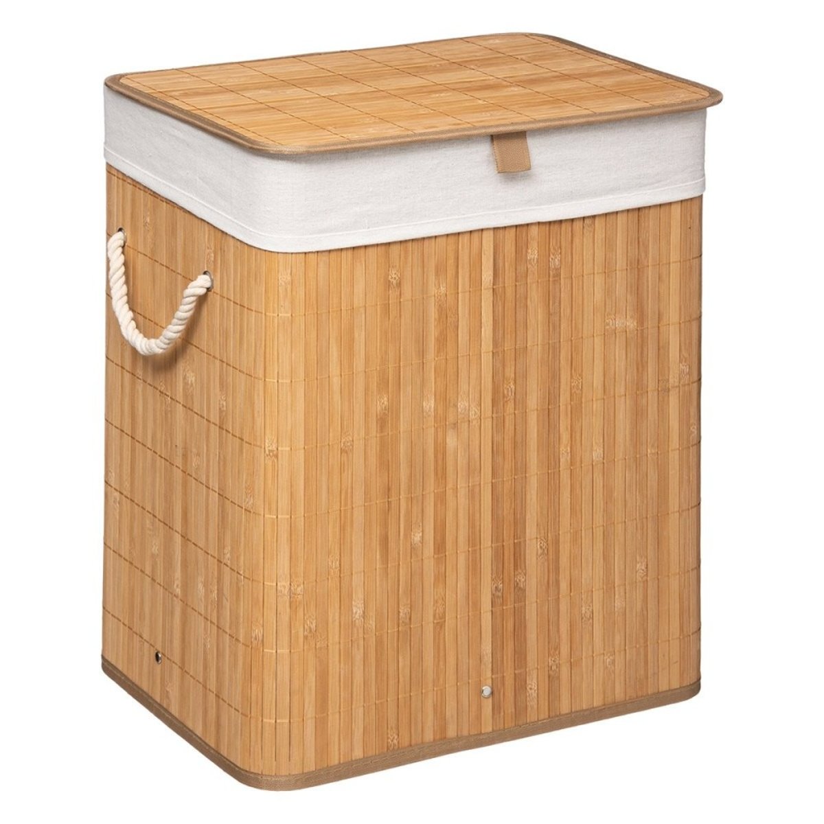 Panier à linge bambou naturel beige, ATMOSPHERA