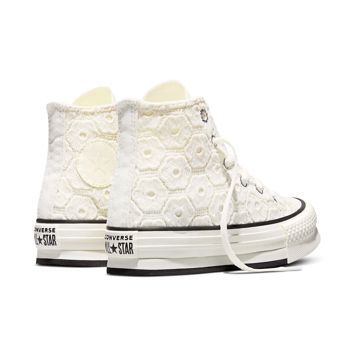Baskets CHUCK TAYLOR ALL STAR EVA LIFT HI CROCHET ecru, CONVERSE