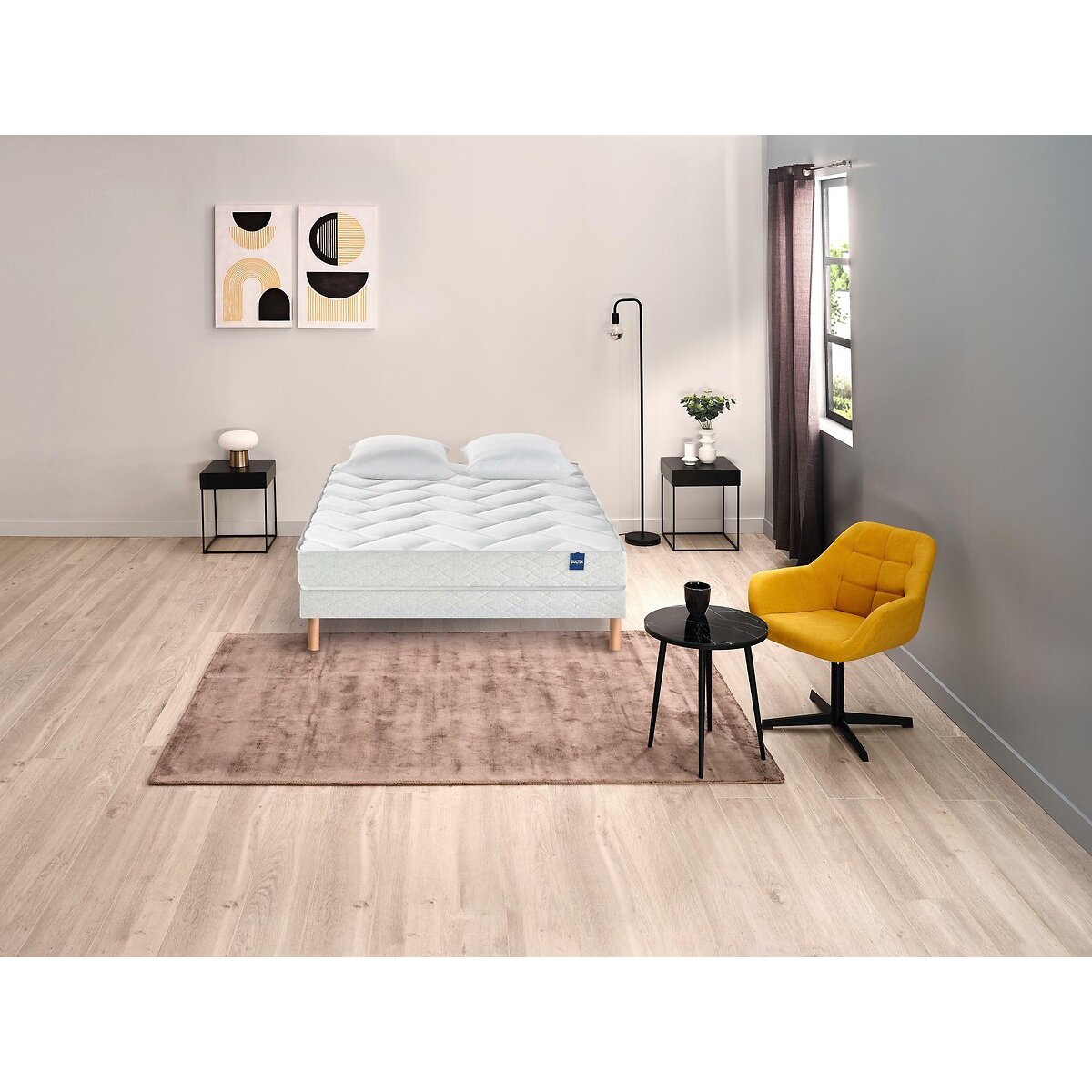 Set materasso e base Super Back+ bianco/grigio, BULTEX