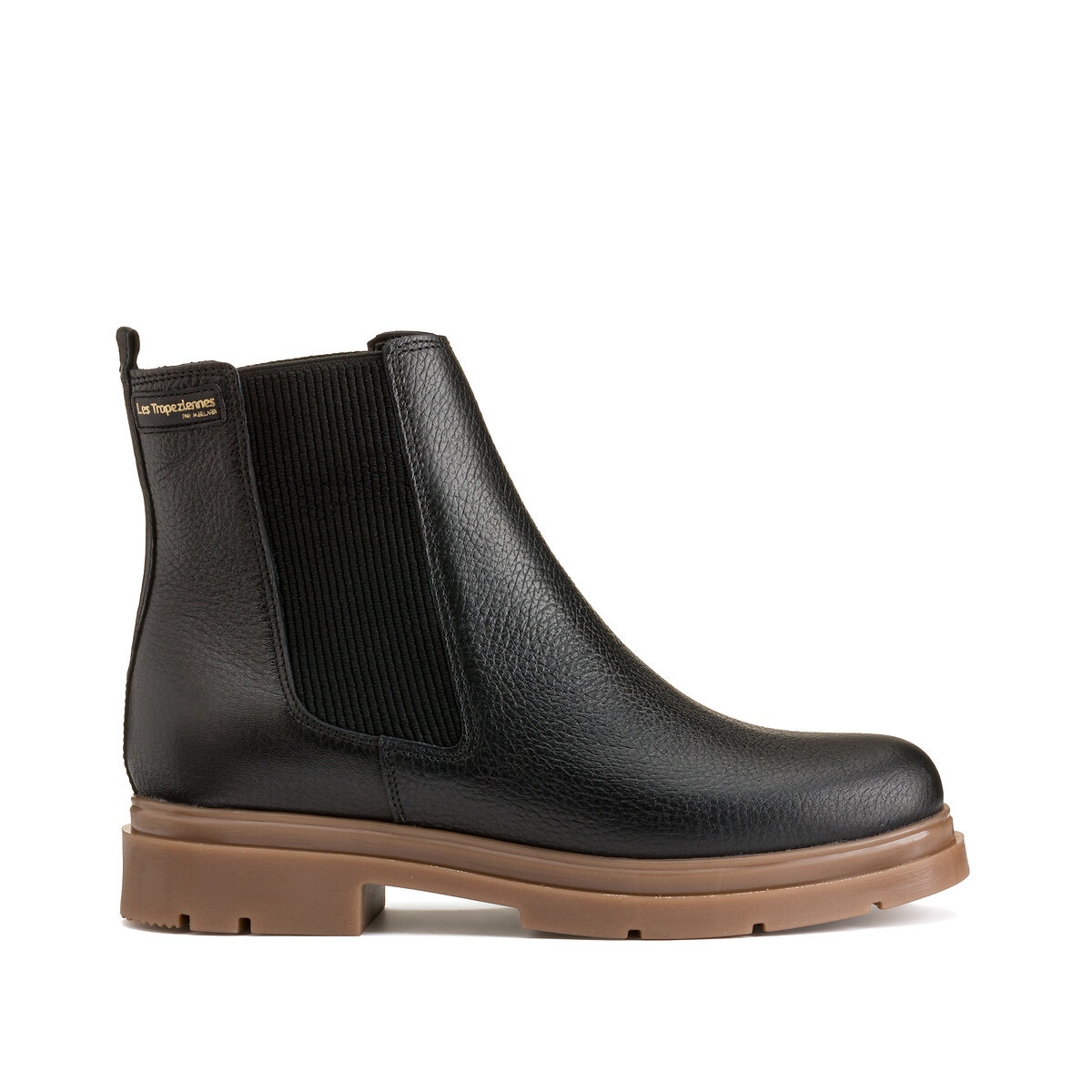 Boots chelsea en cuir Selma noir, LES TROPEZIENNES PAR M.BELARBI