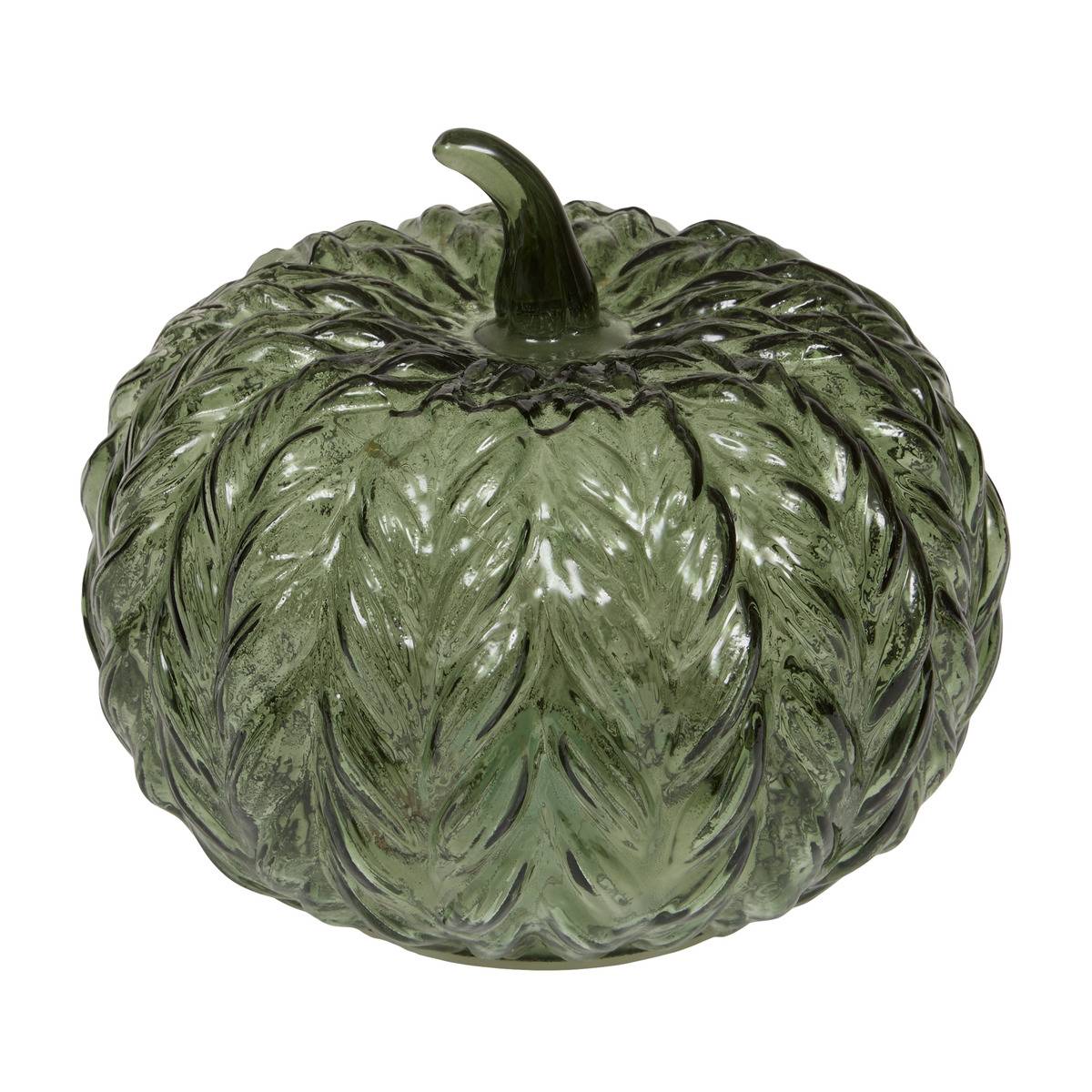 Lampe LED Assia ronde H.12cm vert orange, ATMOSPHERA