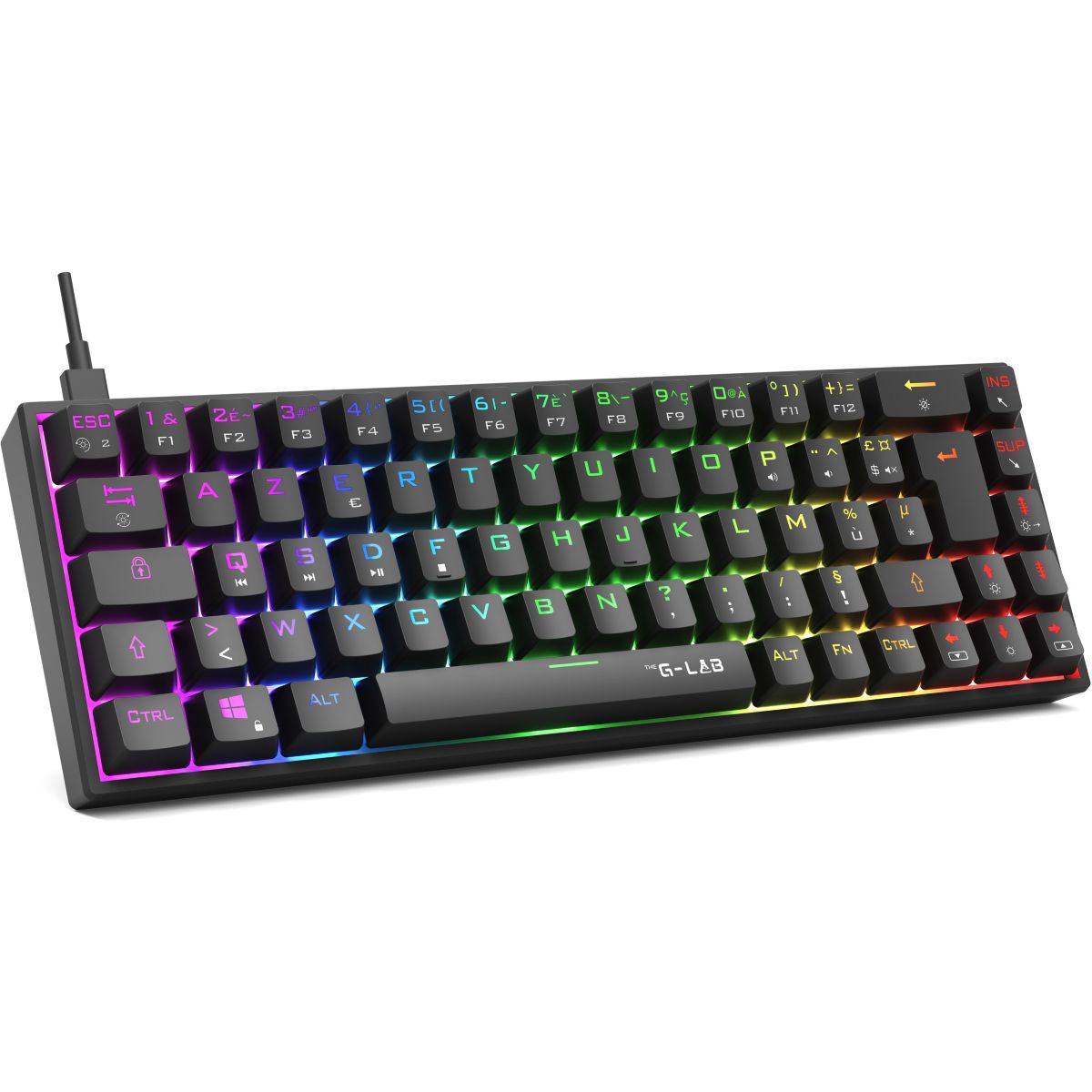 Clavier gamer KEYZ titanium couleur unique, THE G-LAB