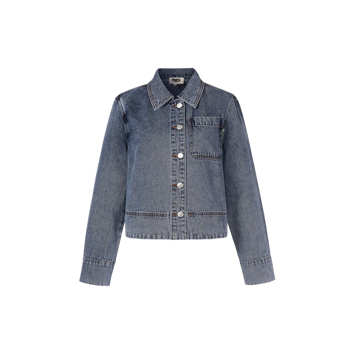 Veste en coton CAMUS bleu jean, FRNCH