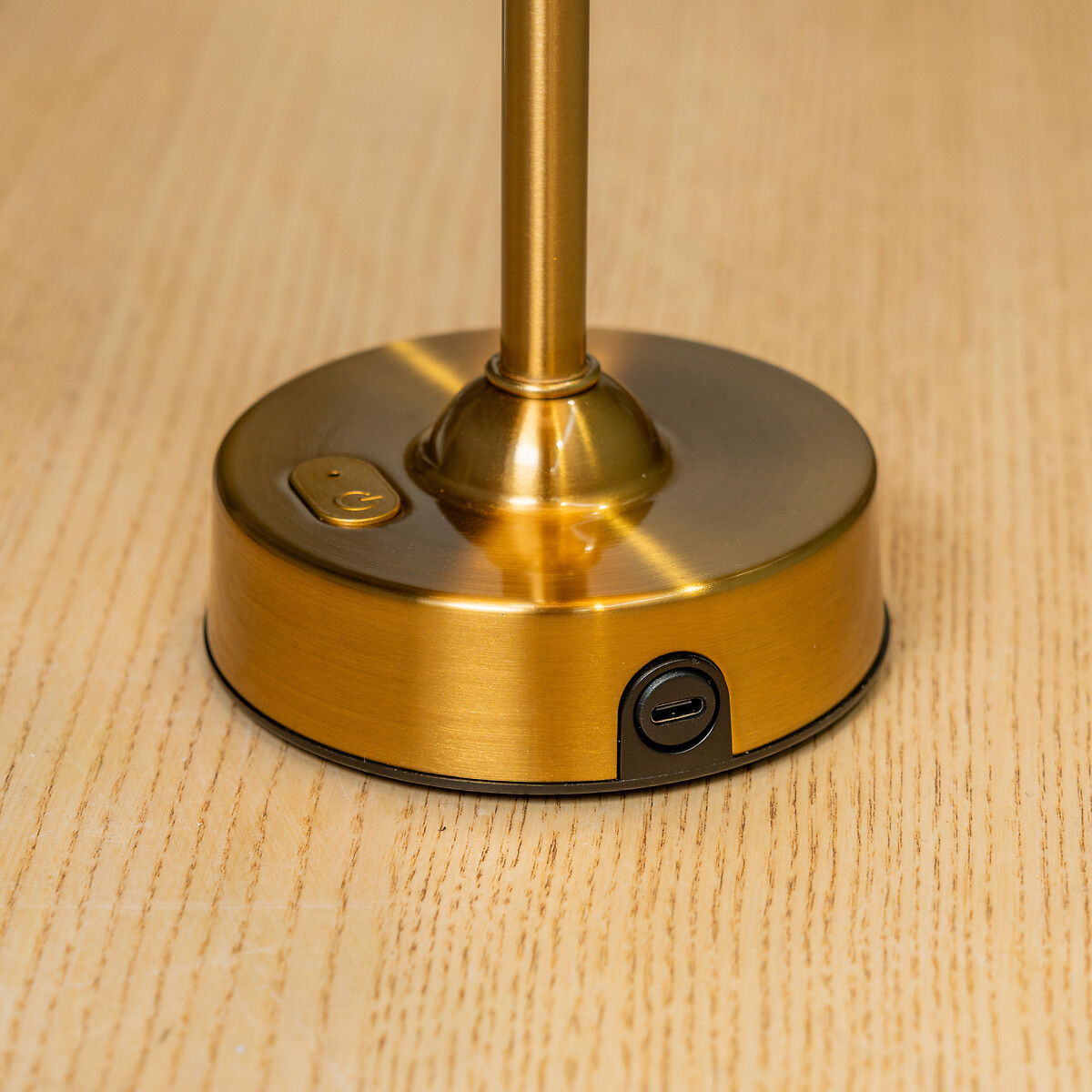 Lillian Rechargeable LED Portable Table Lamp in Antique Brass gold-coloured, SO'HOME